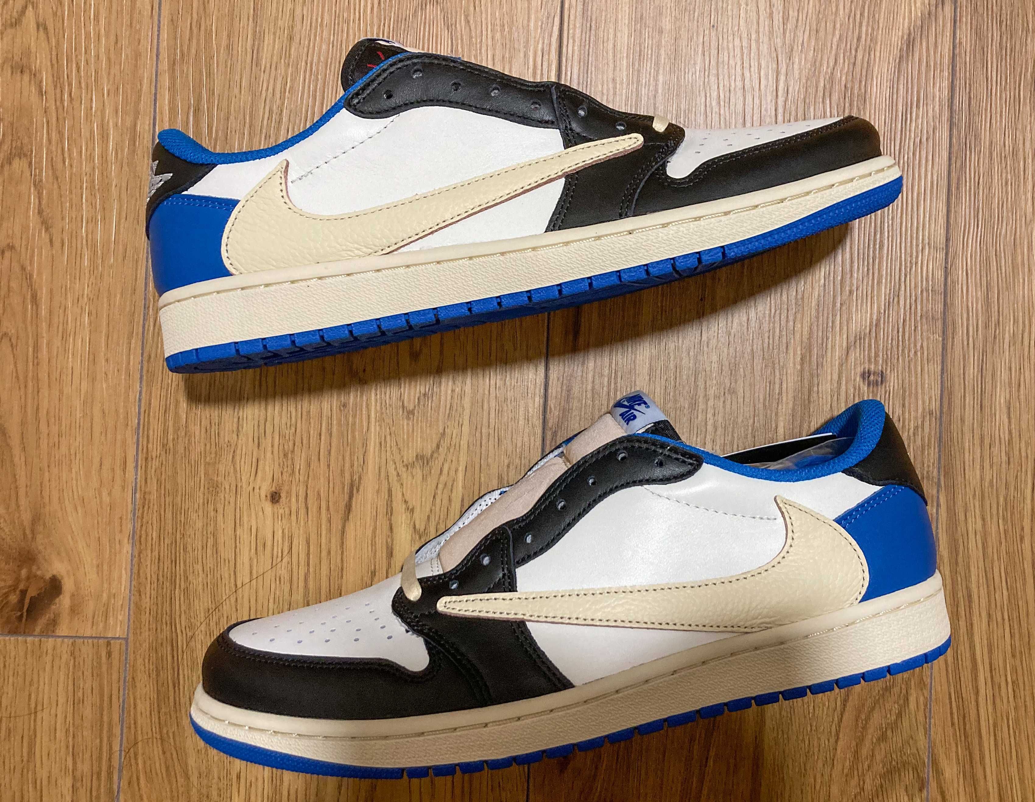 Travis Scott × fragment design × Nike Air Jordan 1 Low OG SP "Military Blue"