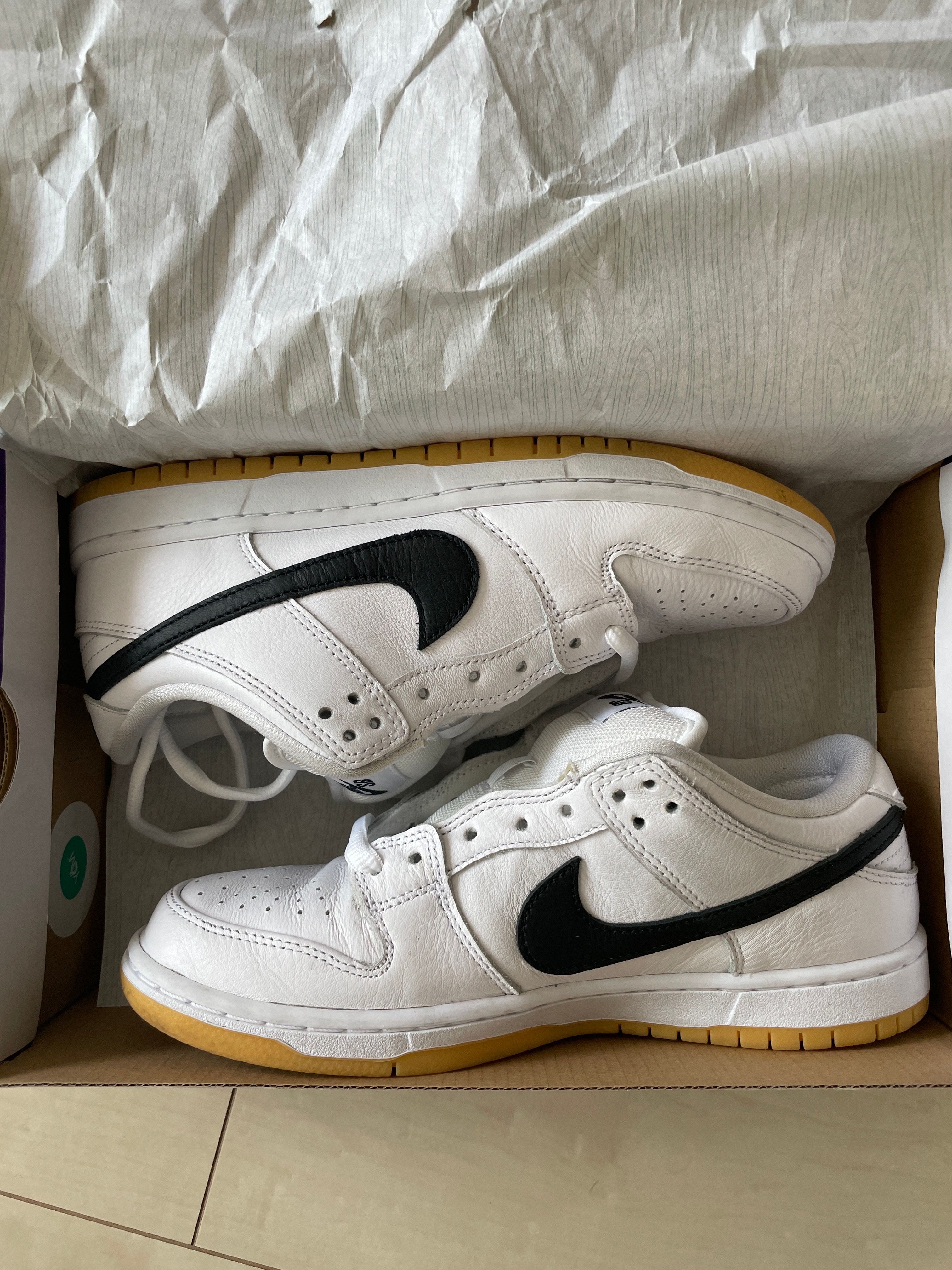 Nike SB Dunk Low Pro "White/Black-White-Gum Light Brown"
