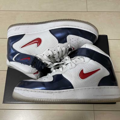 Nike Air Force 1 Mid QS "University Red and Midnight Navy"