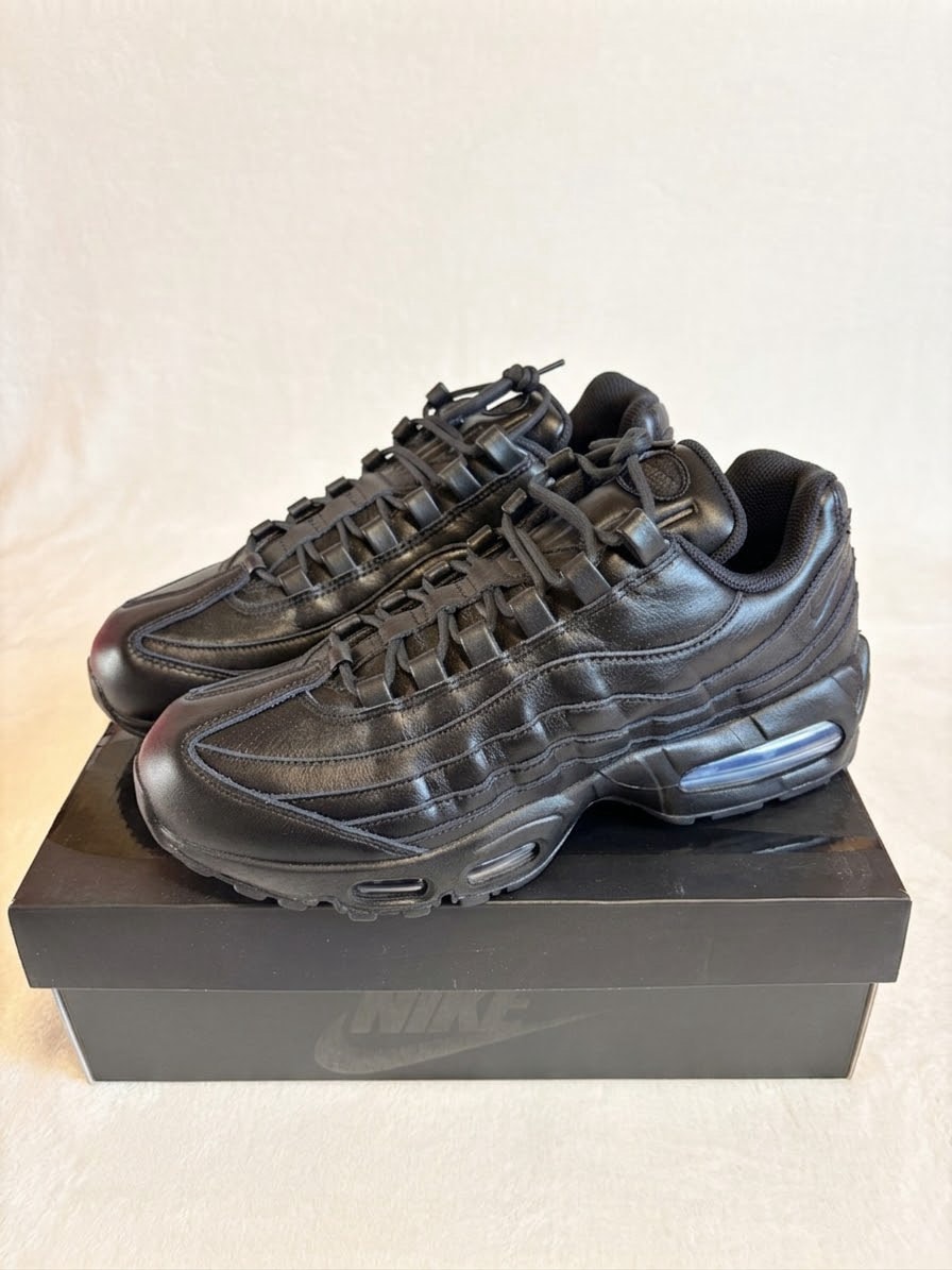 Nike Air Max 95 Big Bubble Leather "Triple Black"