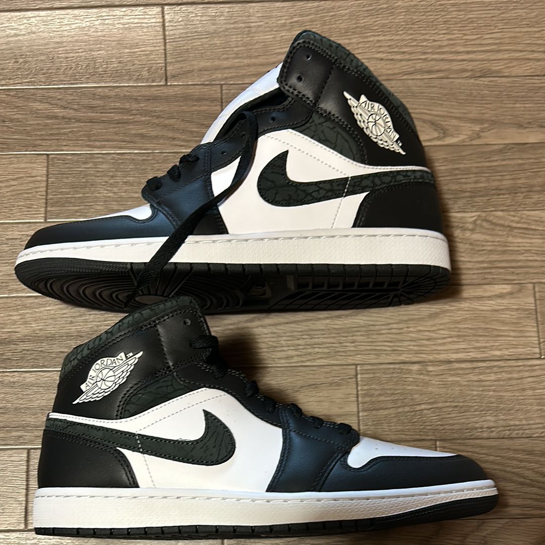 Nike Air Jordan 1 Mid "Panda Elephant/Safari"