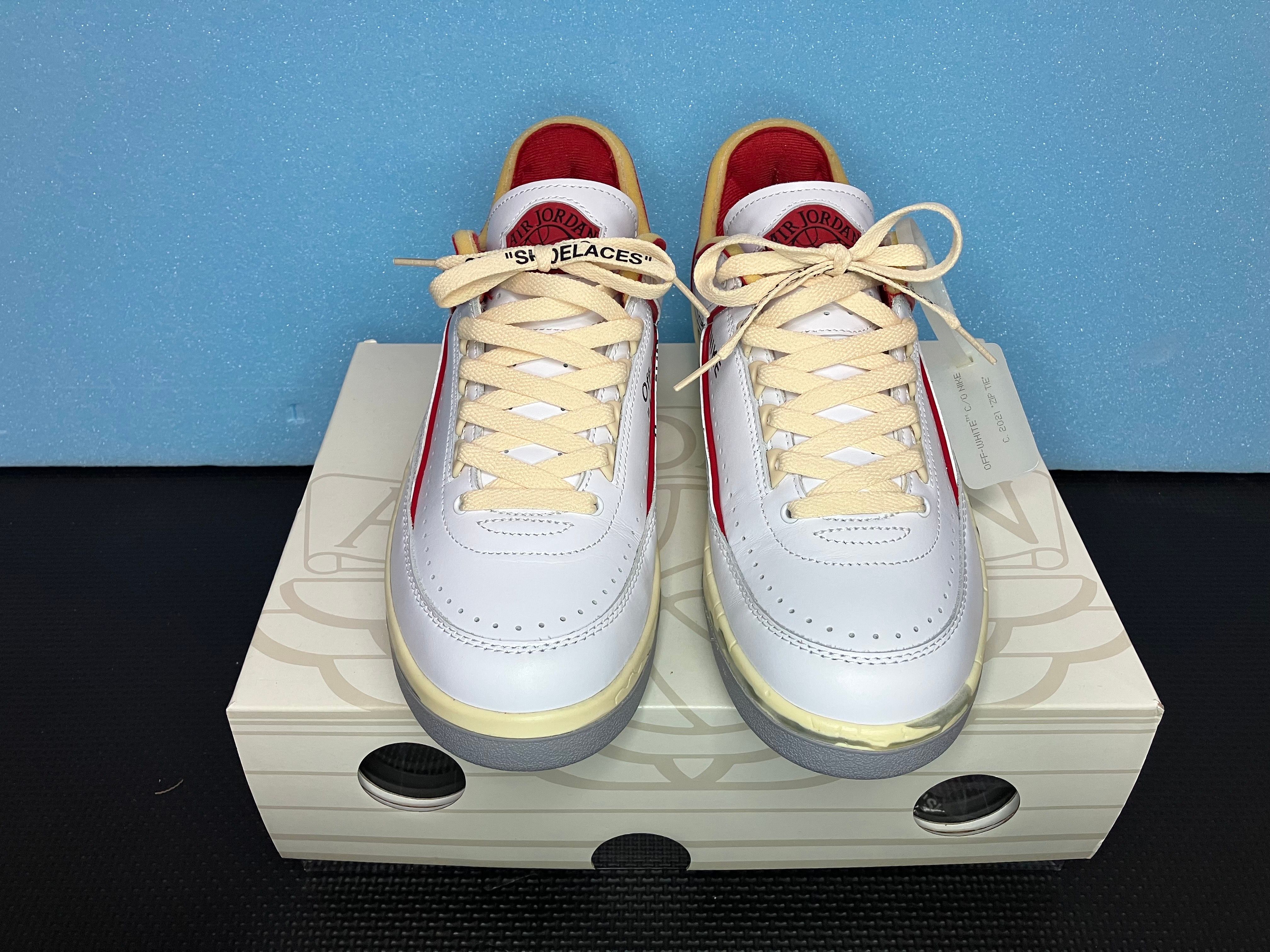 Off-White × Nike Air Jordan 2 Low "White and Varsity Red"