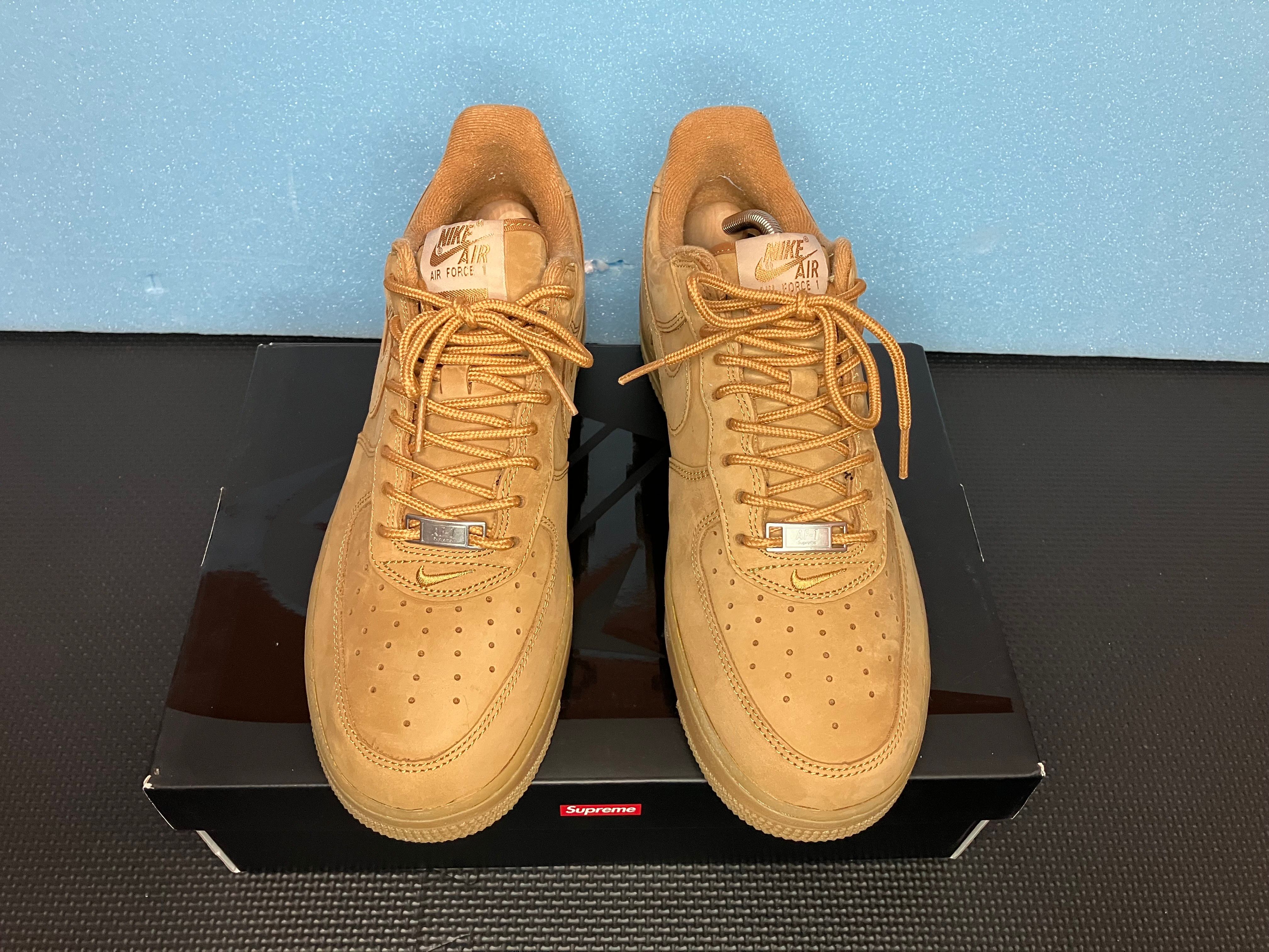 Supreme × Nike Air Force 1 Low "Flax/Wheat"