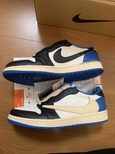 Travis Scott × fragment design × Nike Air Jordan 1 Low OG SP "Military Blue"