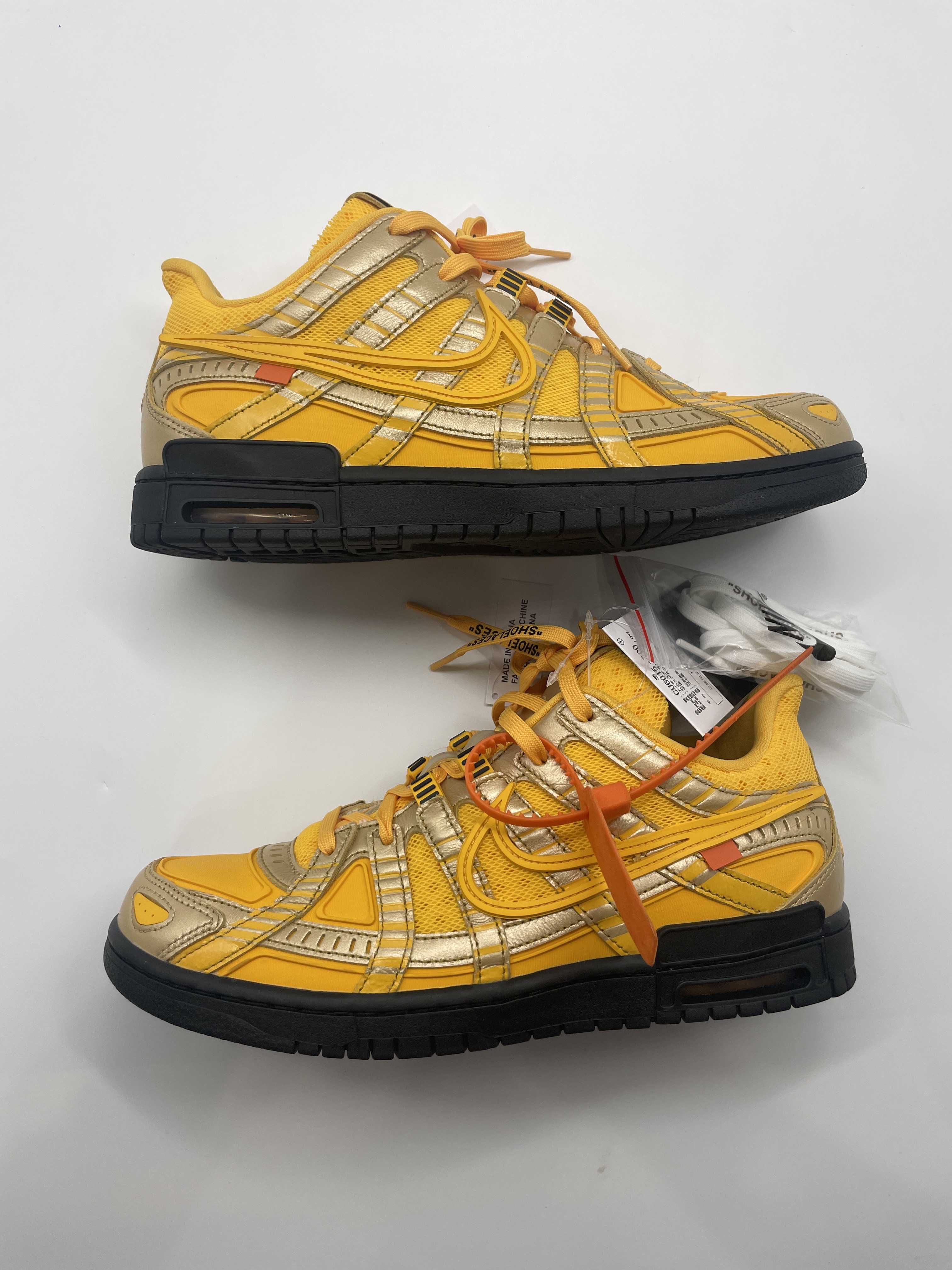 Off-White × Nike Air Rubber Dunk "University Gold"