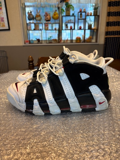 NIKE AIR MORE UPTEMPO "WHITE/BLACK/UNIVERSITY RED"(2020)