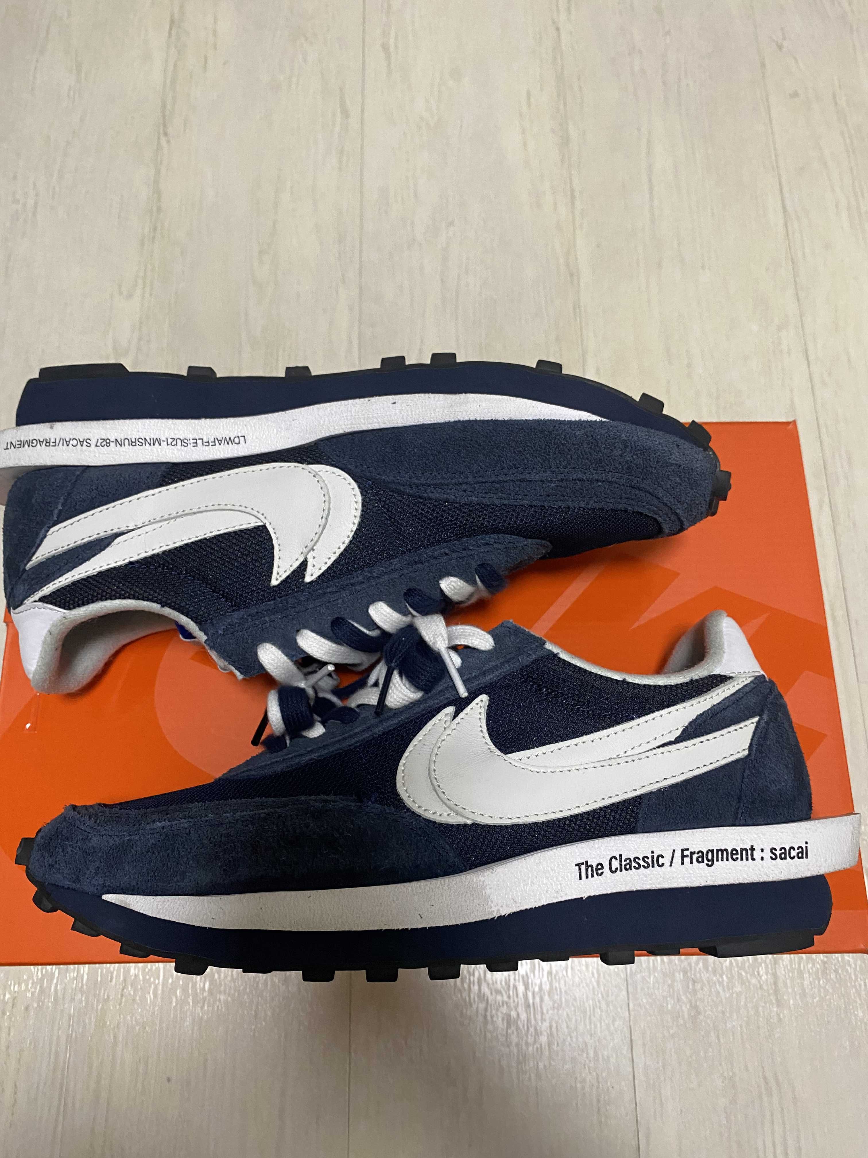 Fragment × sacai × Nike LD Waffle "Blackended Blue"