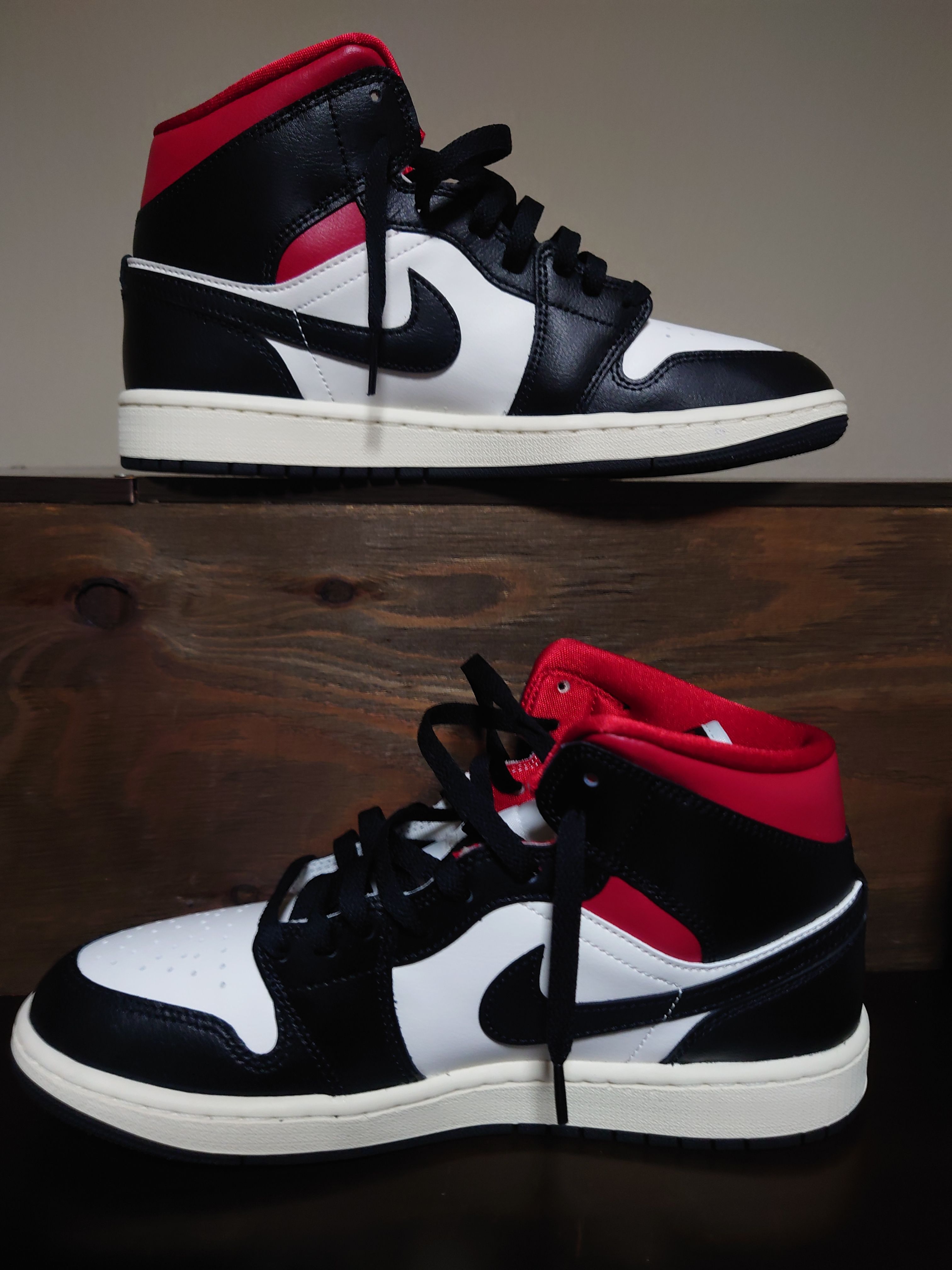 Nike Women's Air Jordan 1 Mid "Black/Gym Red"