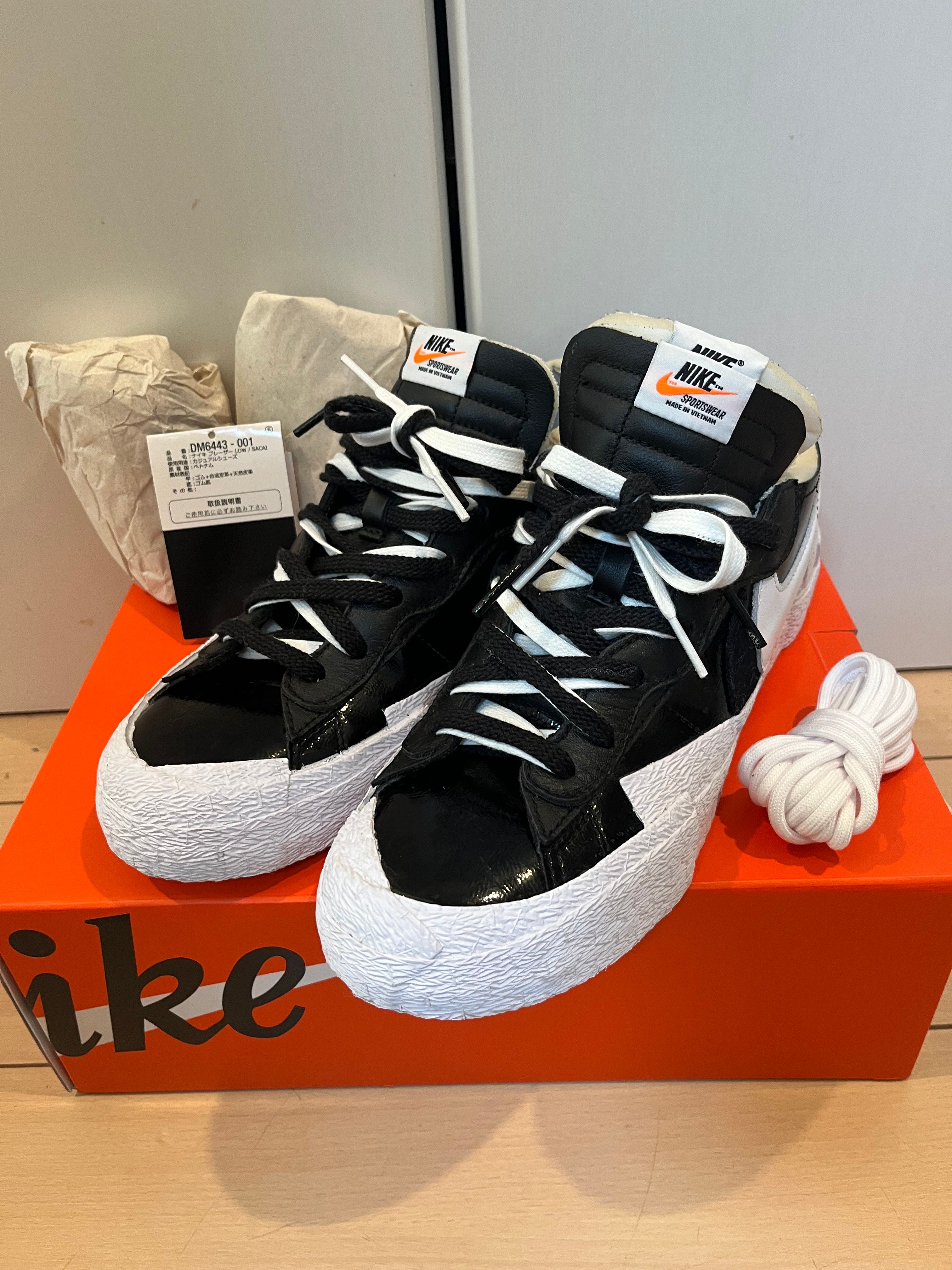 sacai × Nike Blazer Low "Black Patent Leather"