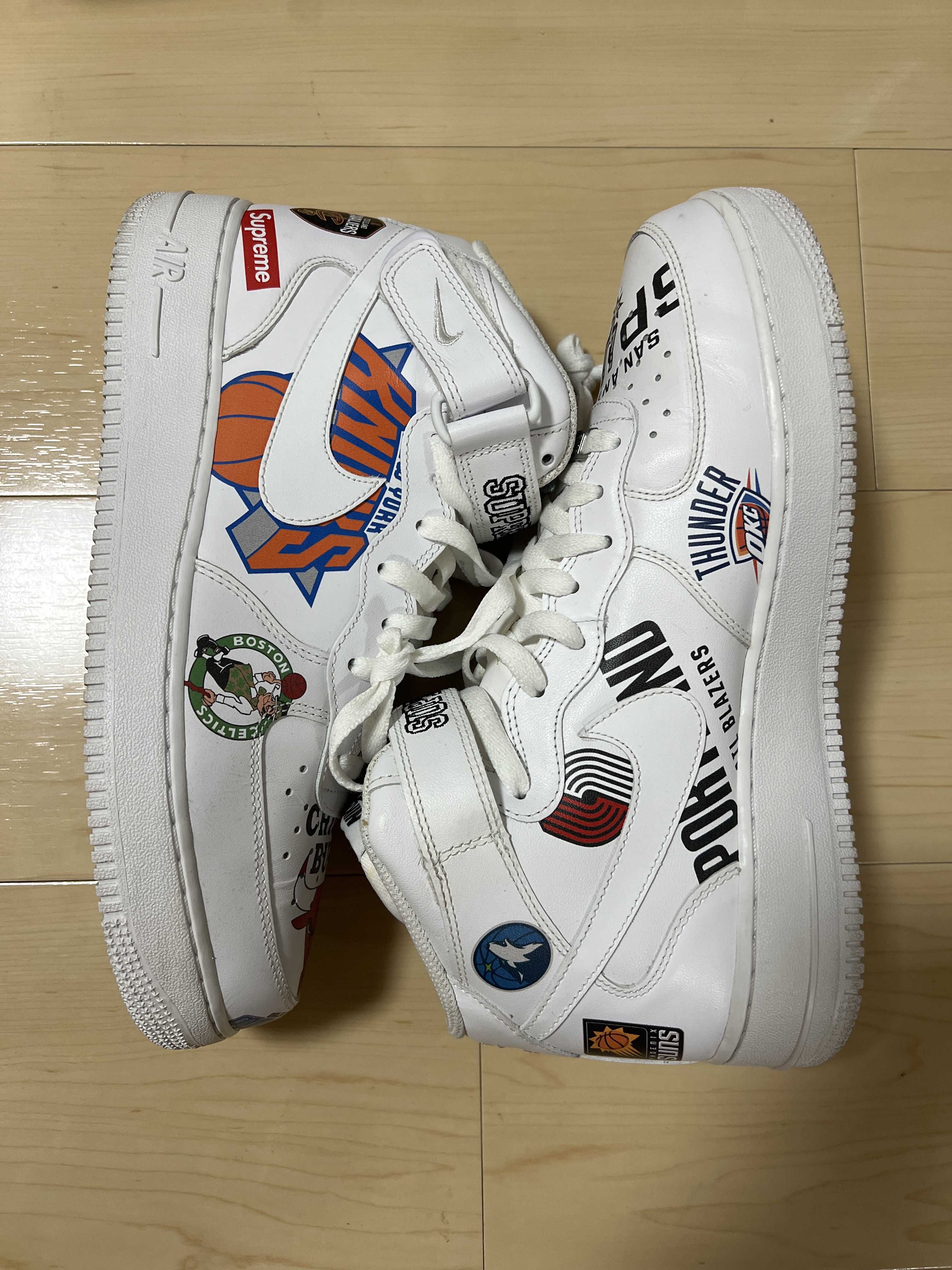Supreme × NBA × Nike Air Force 1 Mid '07 "White"