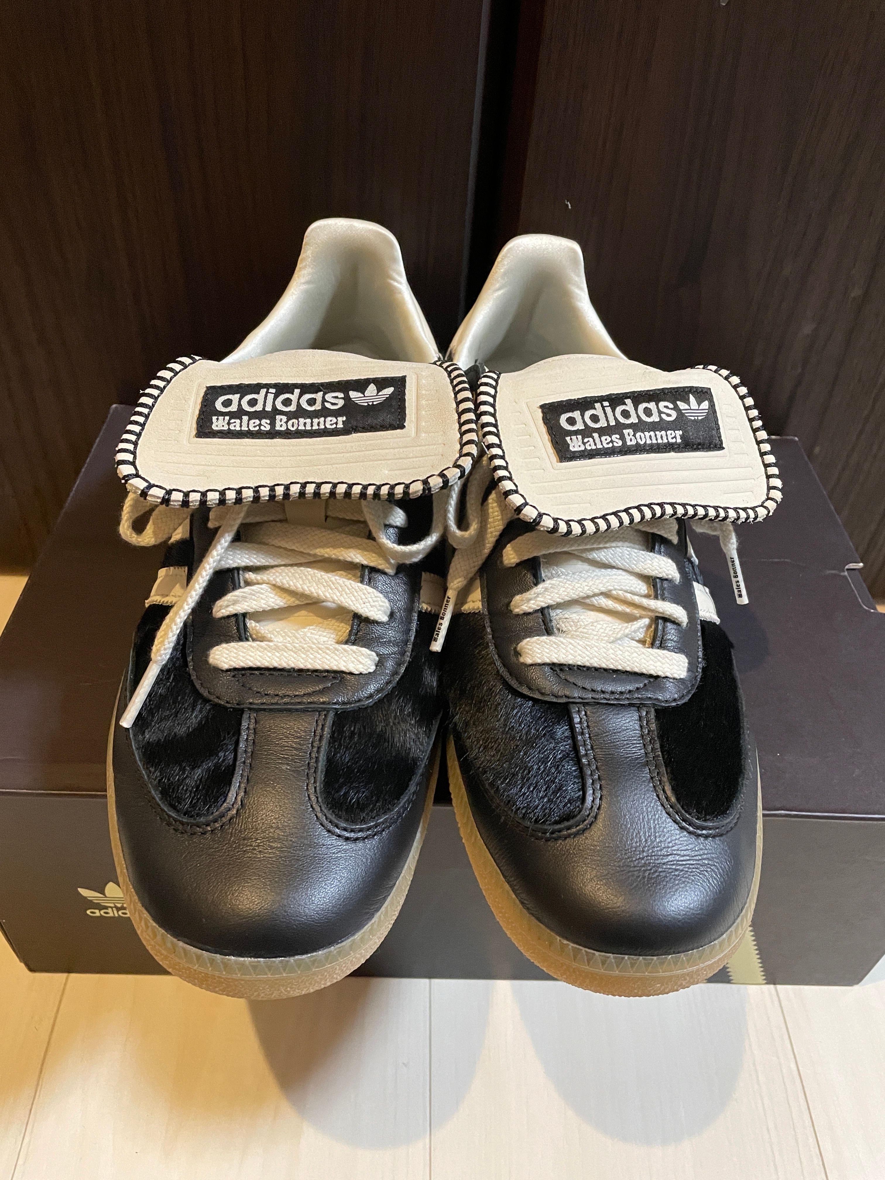 Wales Bonner × adidas Samba Pony Tonal Low "Core Black/Cream White"