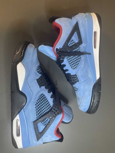 Travis Scott × Nike Air Jordan 4 Retro Cactus Jack "University Blue"