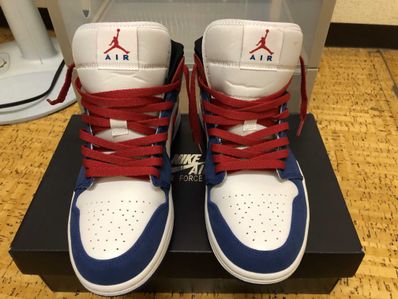 NIKE AIR JORDAN 1 MID "WHITE/BLUE/RED"