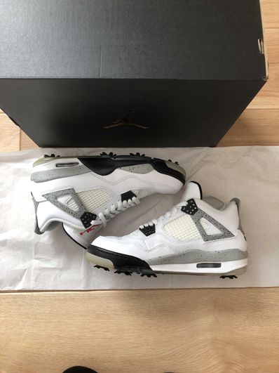 NIKE GOLF AIR JORDAN 4 "WHITE CEMENT"