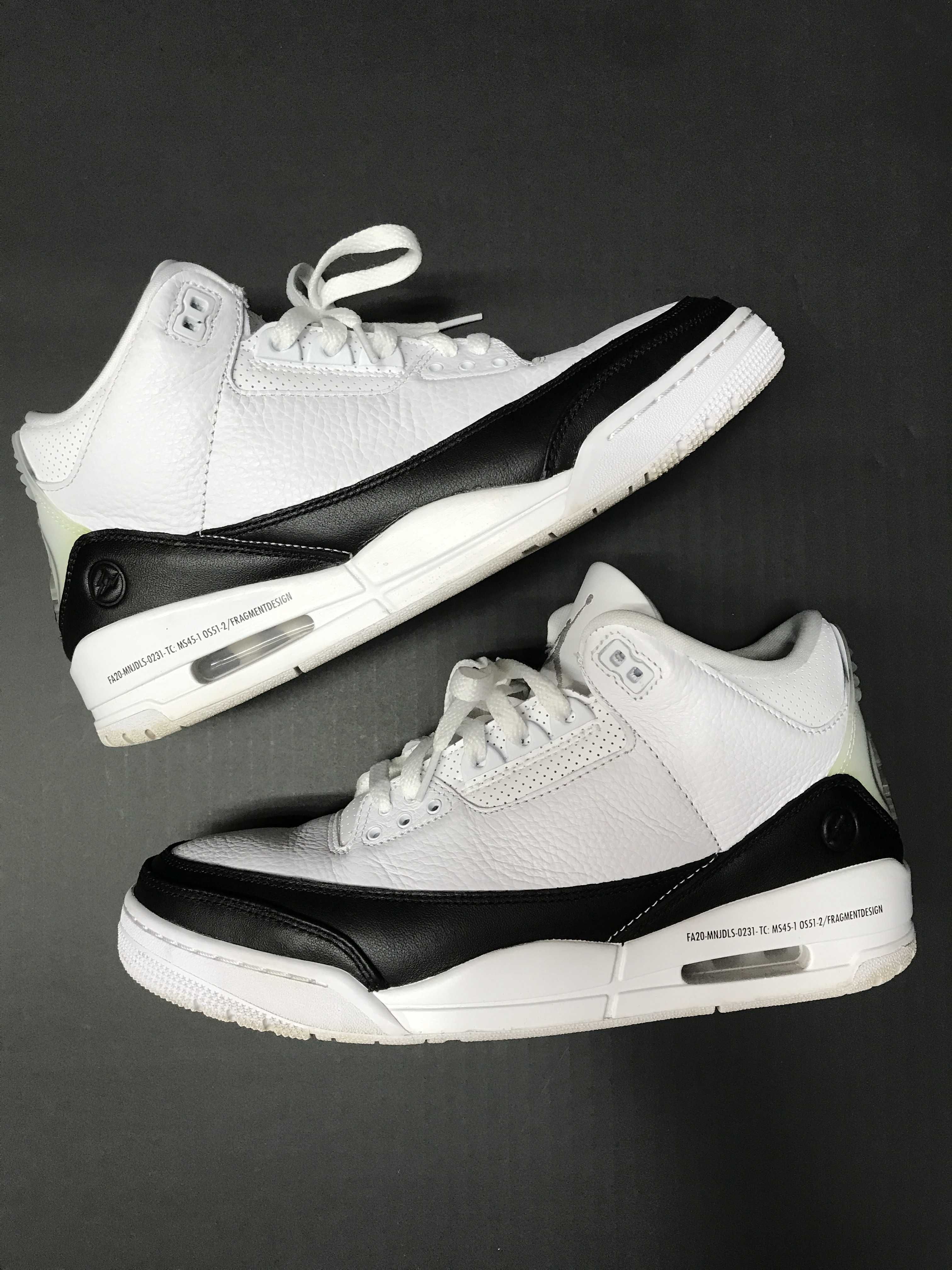 Fragment × Nike Air Jordan 3 "White/Black"