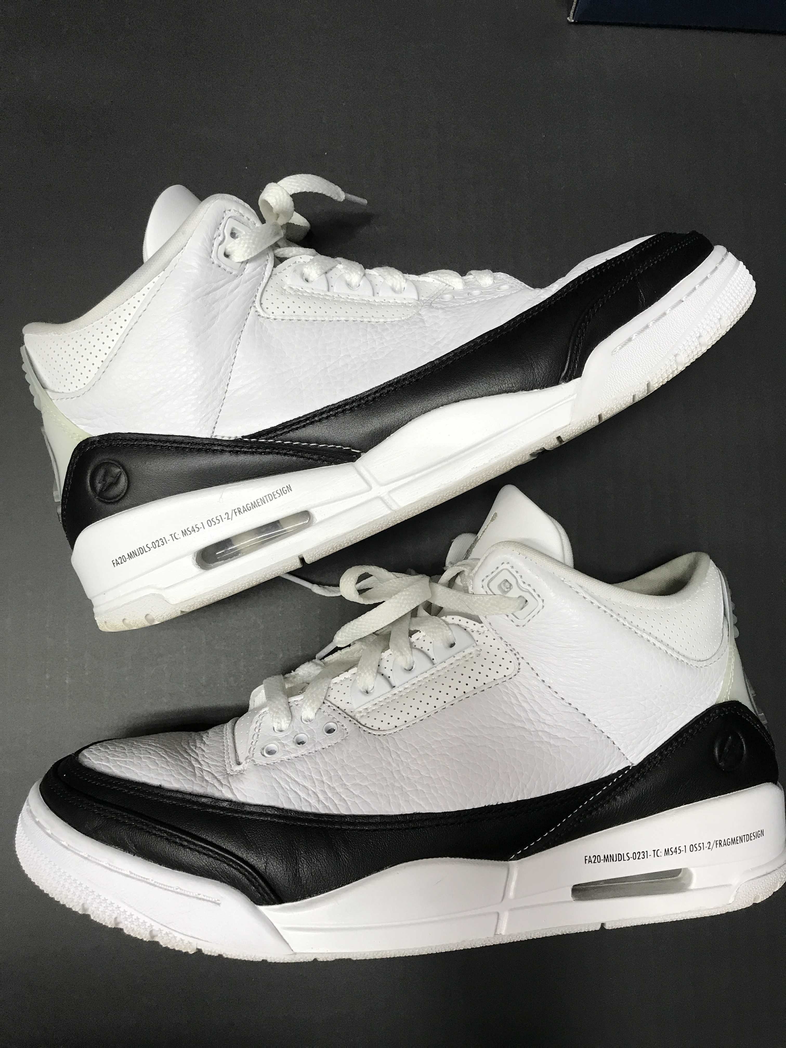 Fragment × Nike Air Jordan 3 "White/Black"