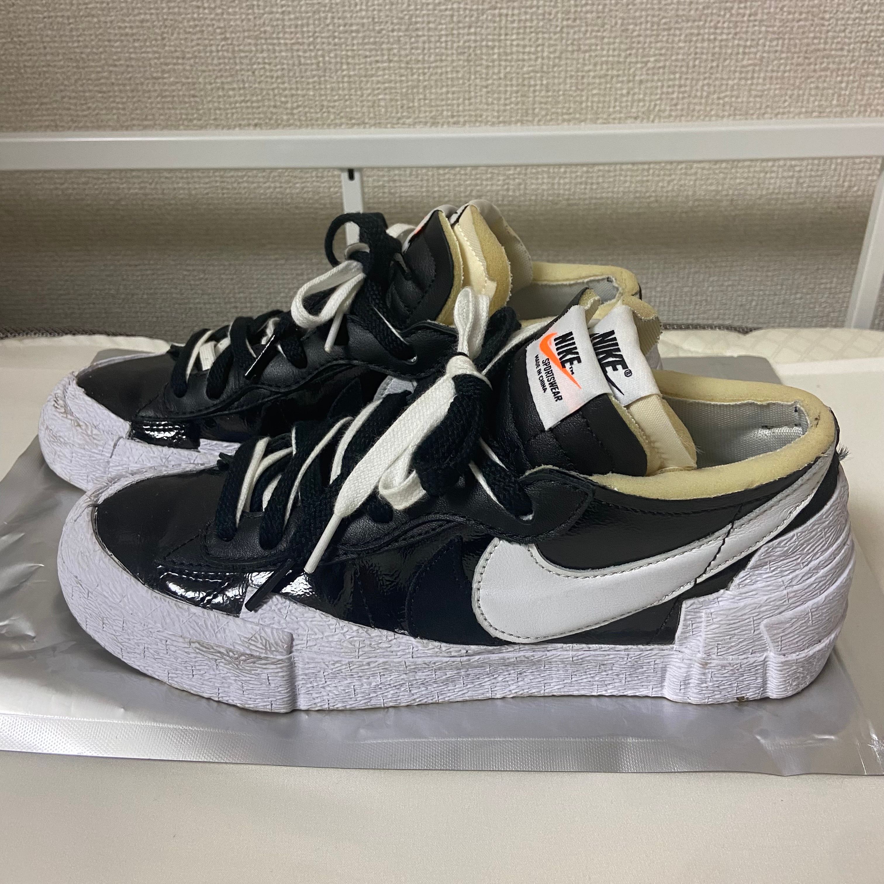 sacai × Nike Blazer Low "Black Patent Leather"