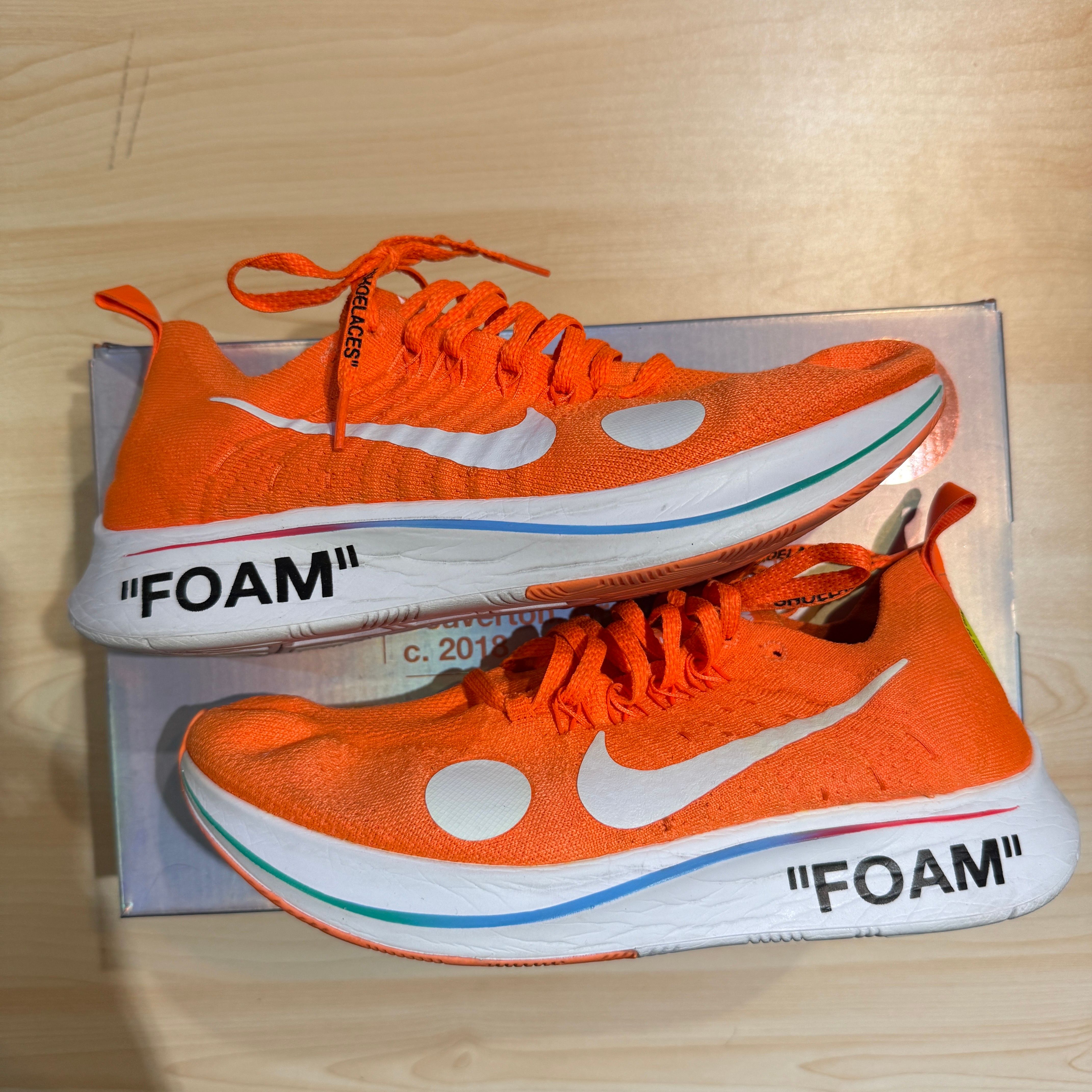 Off-White × Nike Zoom Fly Mercurial Flyknit "Total Orange/White/Volt"