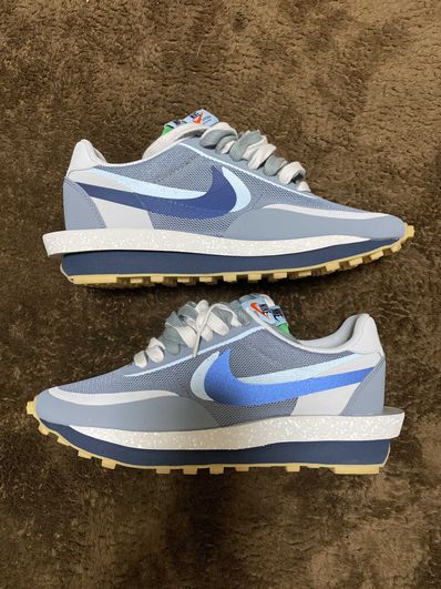 CLOT × Sacai × Nike LD Waffle "Grey Obsidian/Cool Grey"