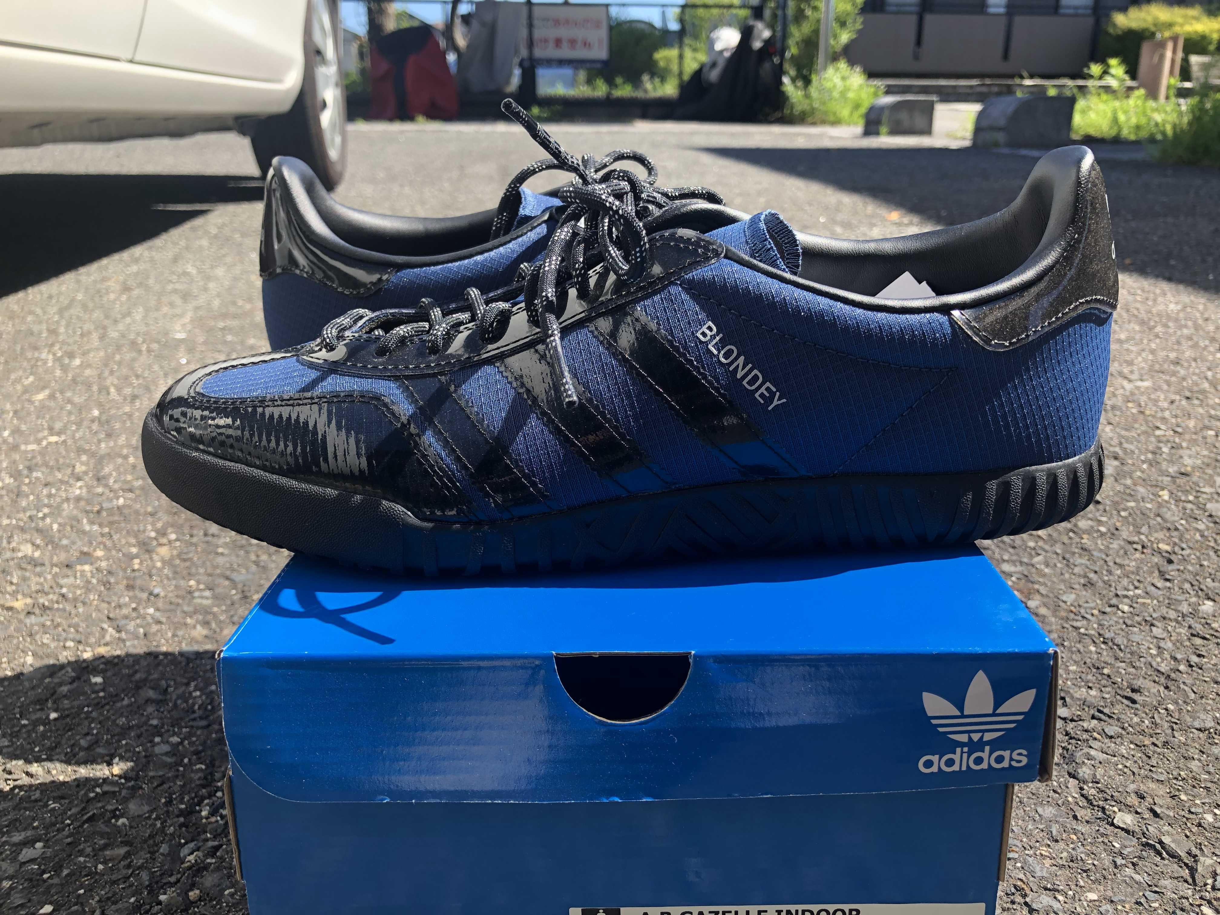 Blondey × adidas Gazelle Indoor "Mineral Blue/Core Black"