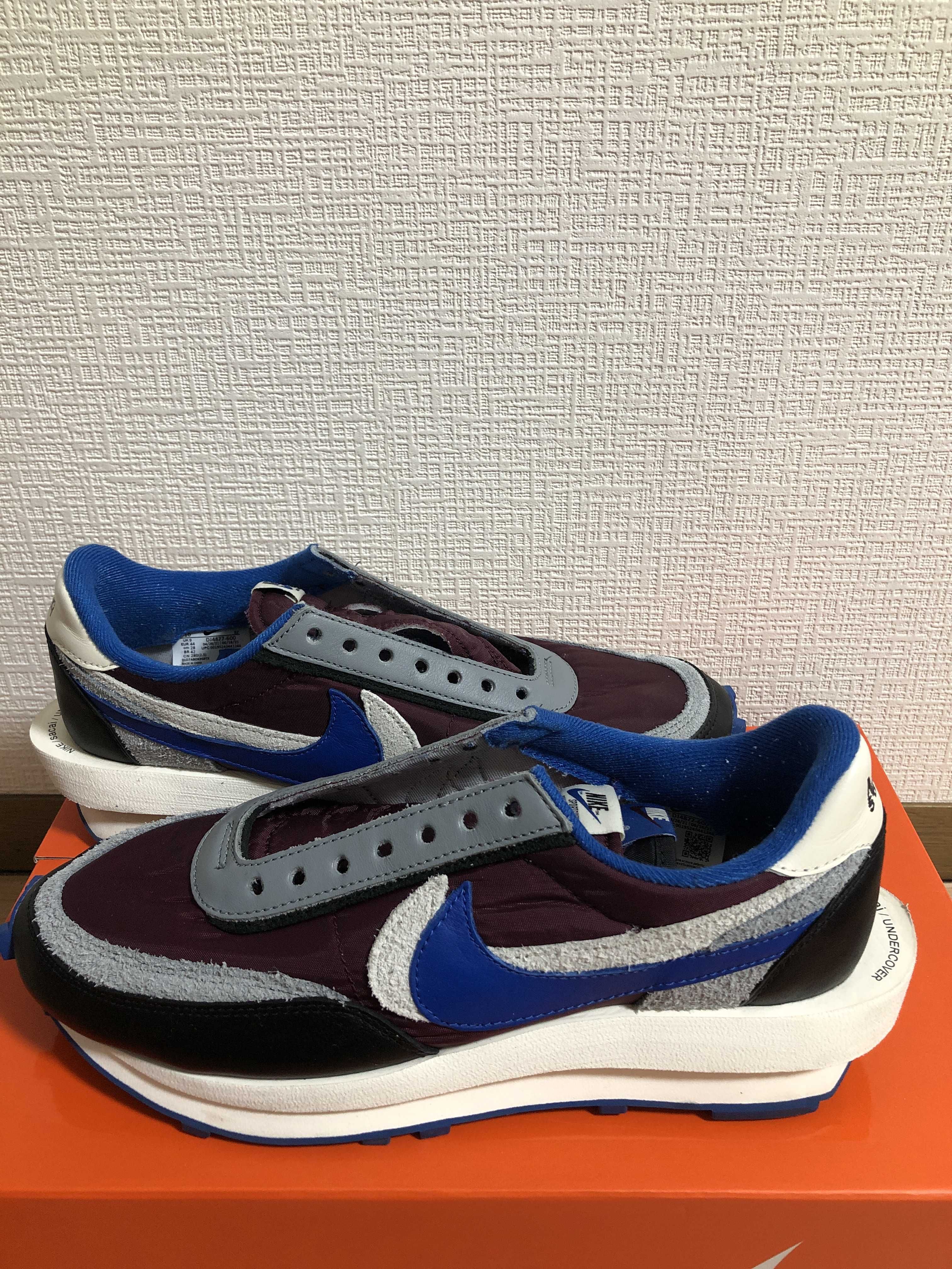 UNDERCOVER × sacai × Nike LD Waffle "Night Maroon/Pale Ivory-Ground Grey-Team Royal"