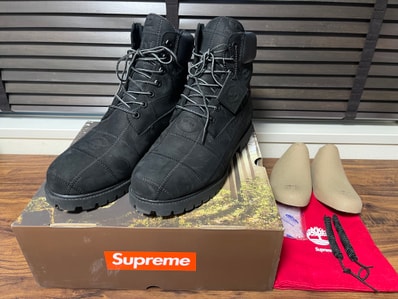 Supreme × Timberland Patchwork 6 Inch Premium Boot "Black"