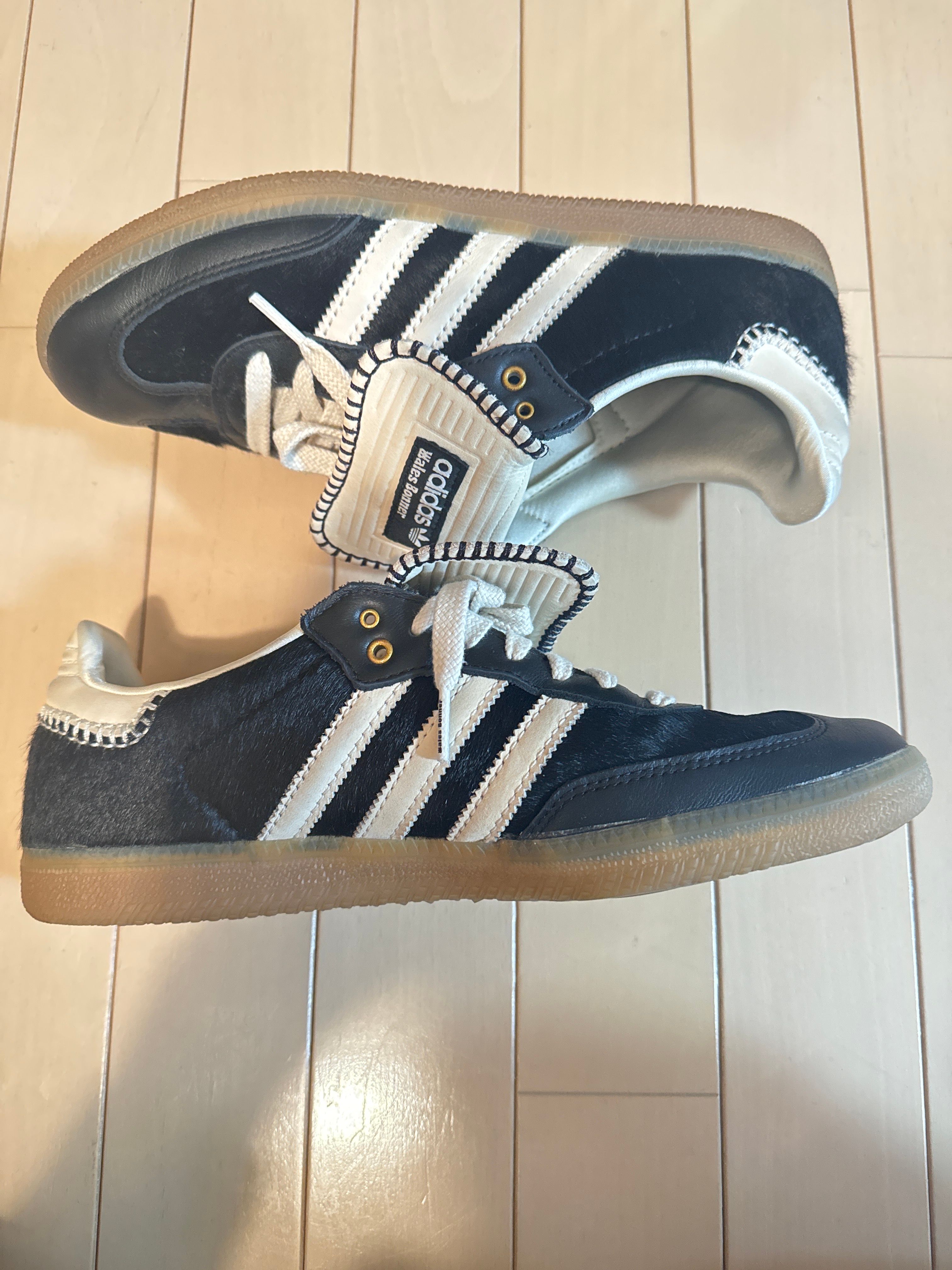 Wales Bonner × adidas Samba Pony Tonal Low "Core Black/Cream White"