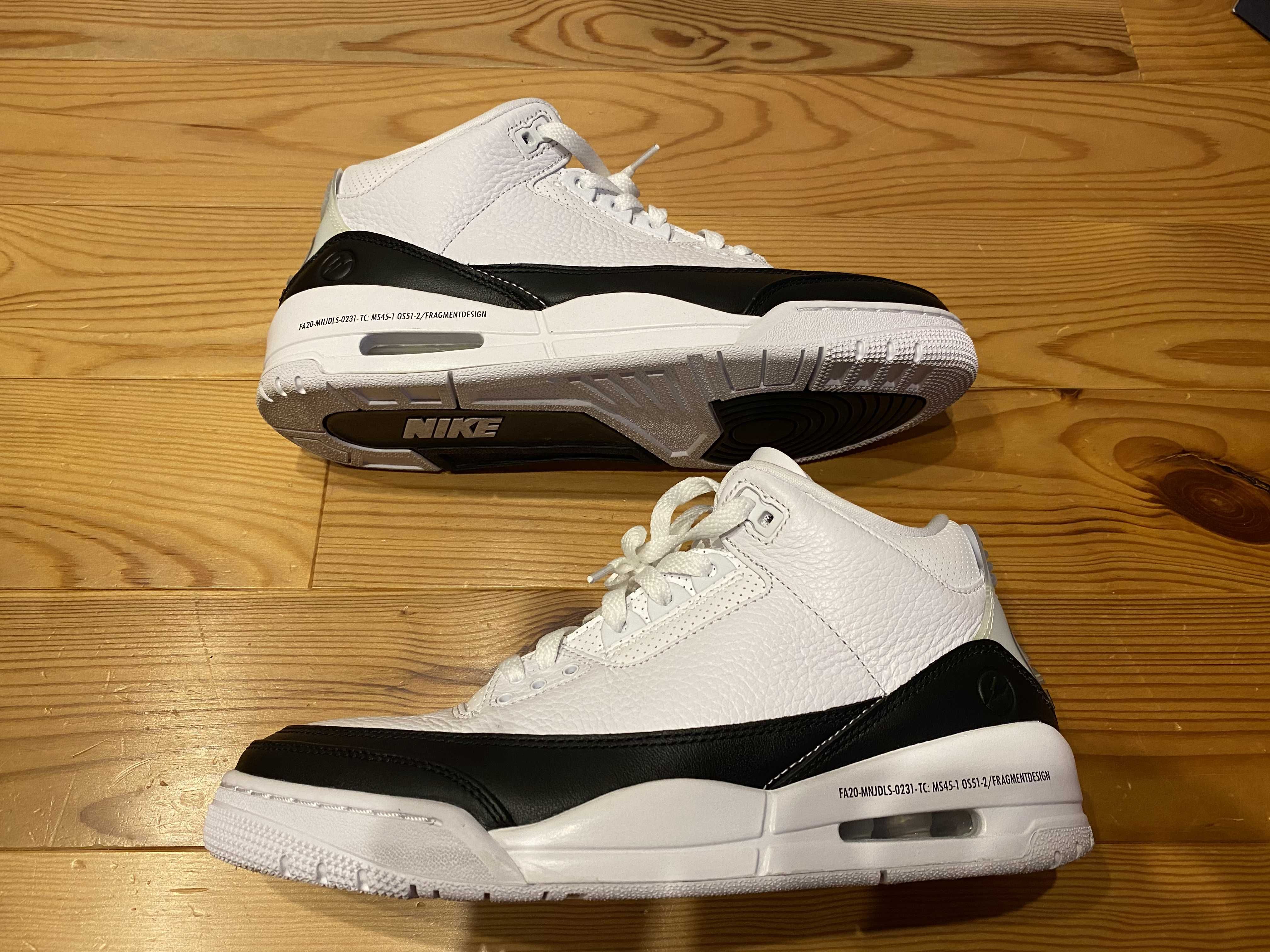 Fragment × Nike Air Jordan 3 "White/Black"