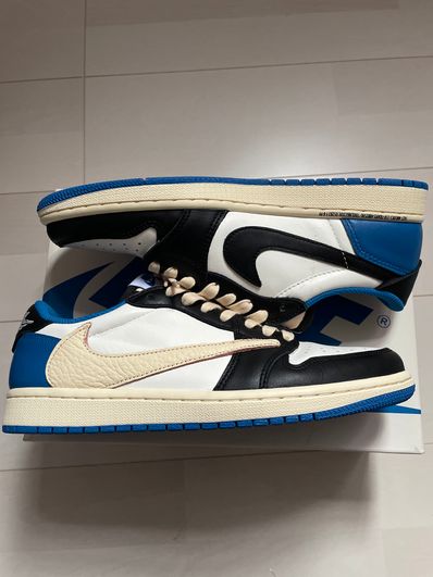 Travis Scott × fragment design × Nike Air Jordan 1 Low OG SP "Military Blue"