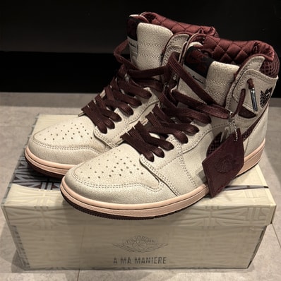 A Ma Maniere × Nike Air Jordan 1 Retro High OG "Sail and Burgundy"