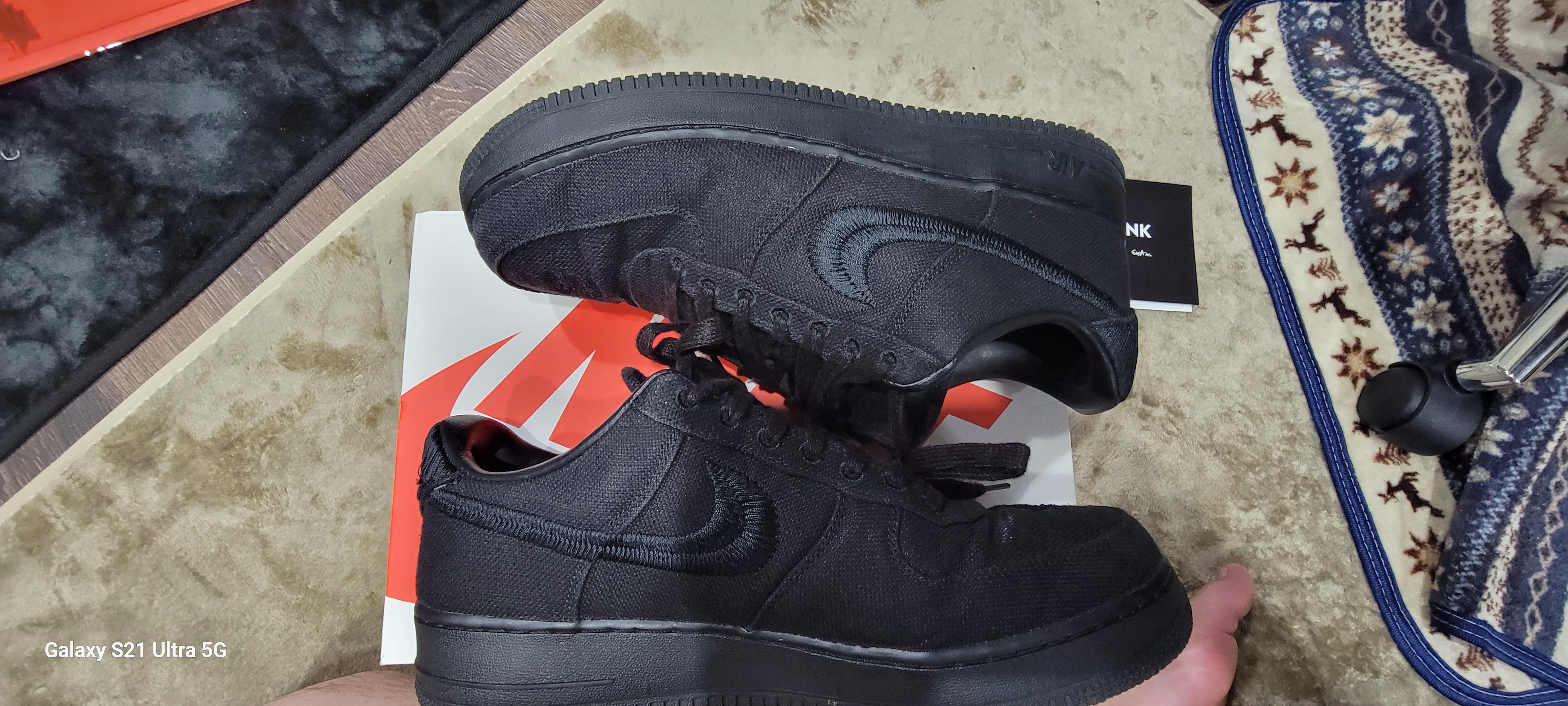 Stussy × Nike Air Force 1 Low "Triple Black"