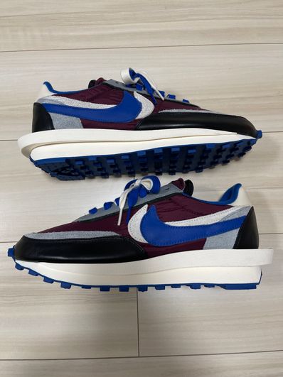 UNDERCOVER × sacai × Nike LD Waffle "Night Maroon/Pale Ivory-Ground Grey-Team Royal"