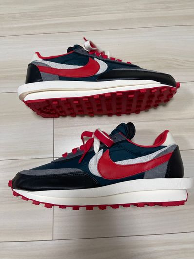 UNDERCOVER × sacai × Nike LD Waffle "Midnight Spruce/Pale Ivory-Dark Grey-University Red"
