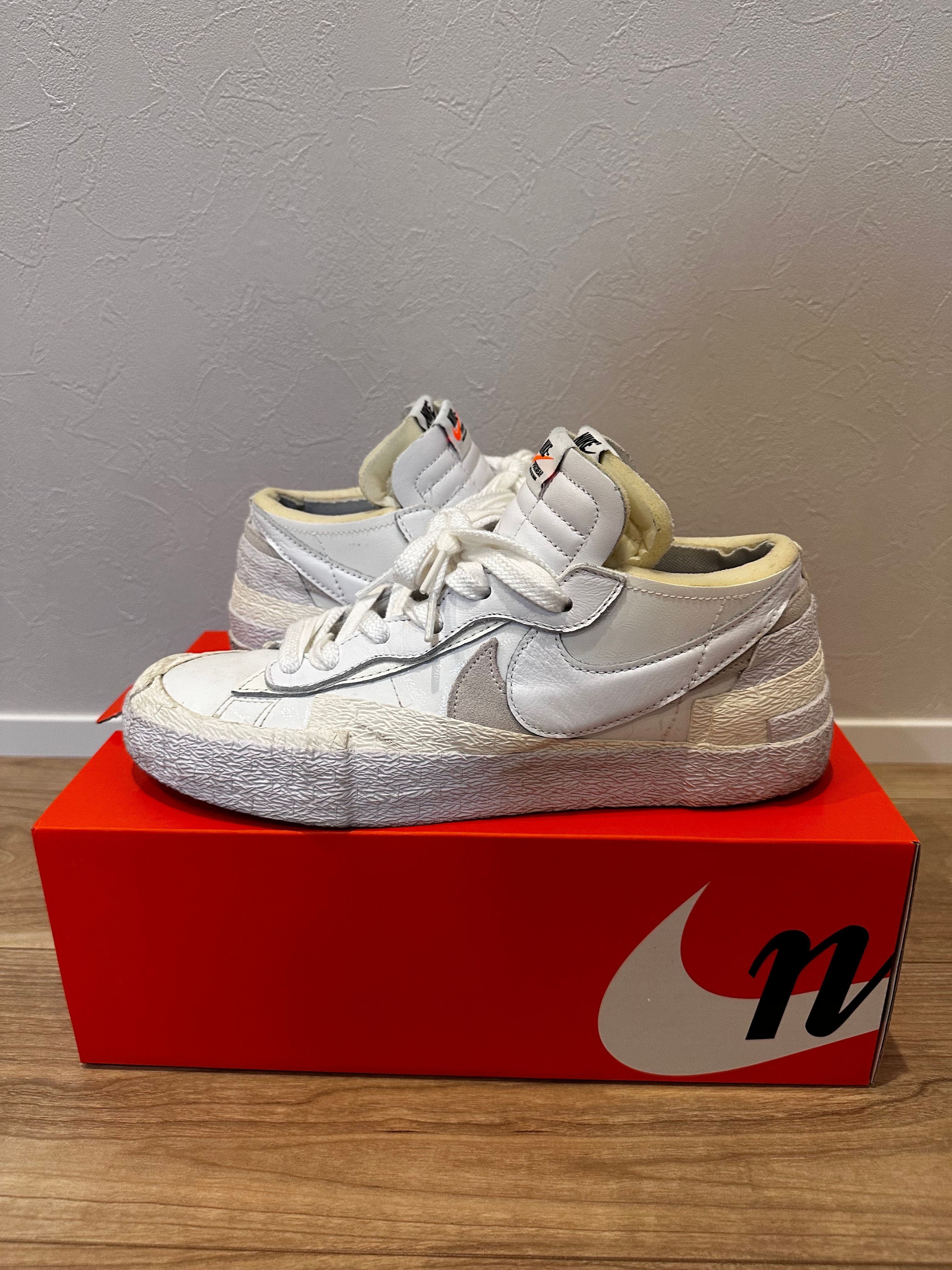 sacai × Nike Blazer Low "White Patent Leather"