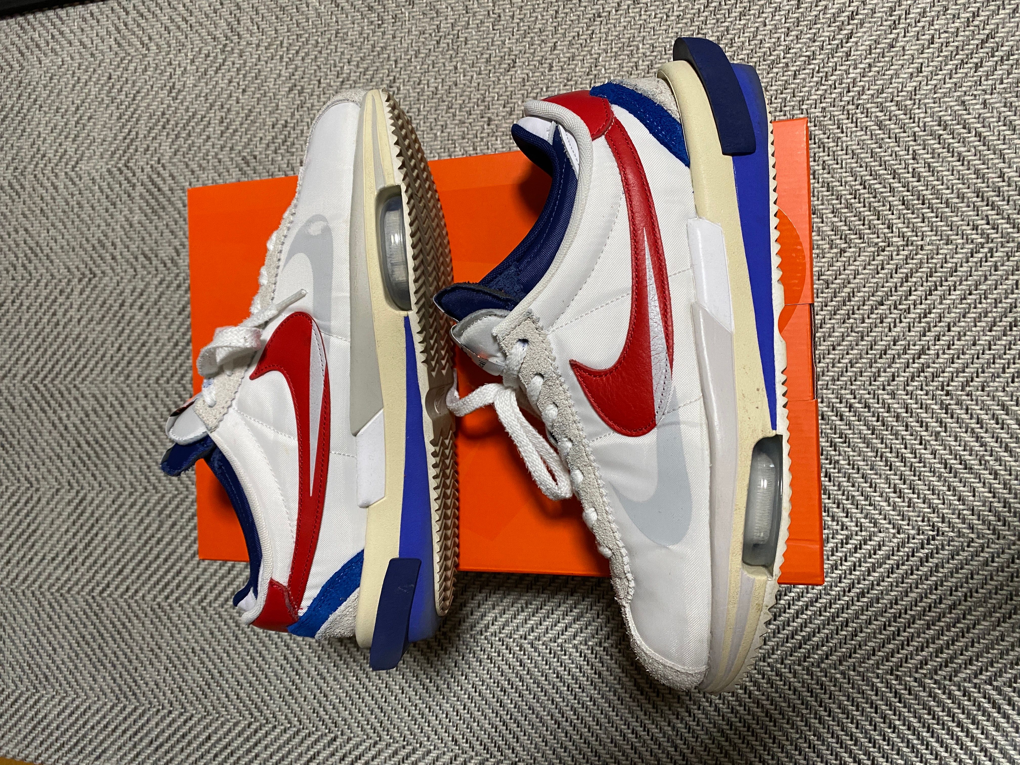 sacai × Nike Zoom Cortez "White and University Red"