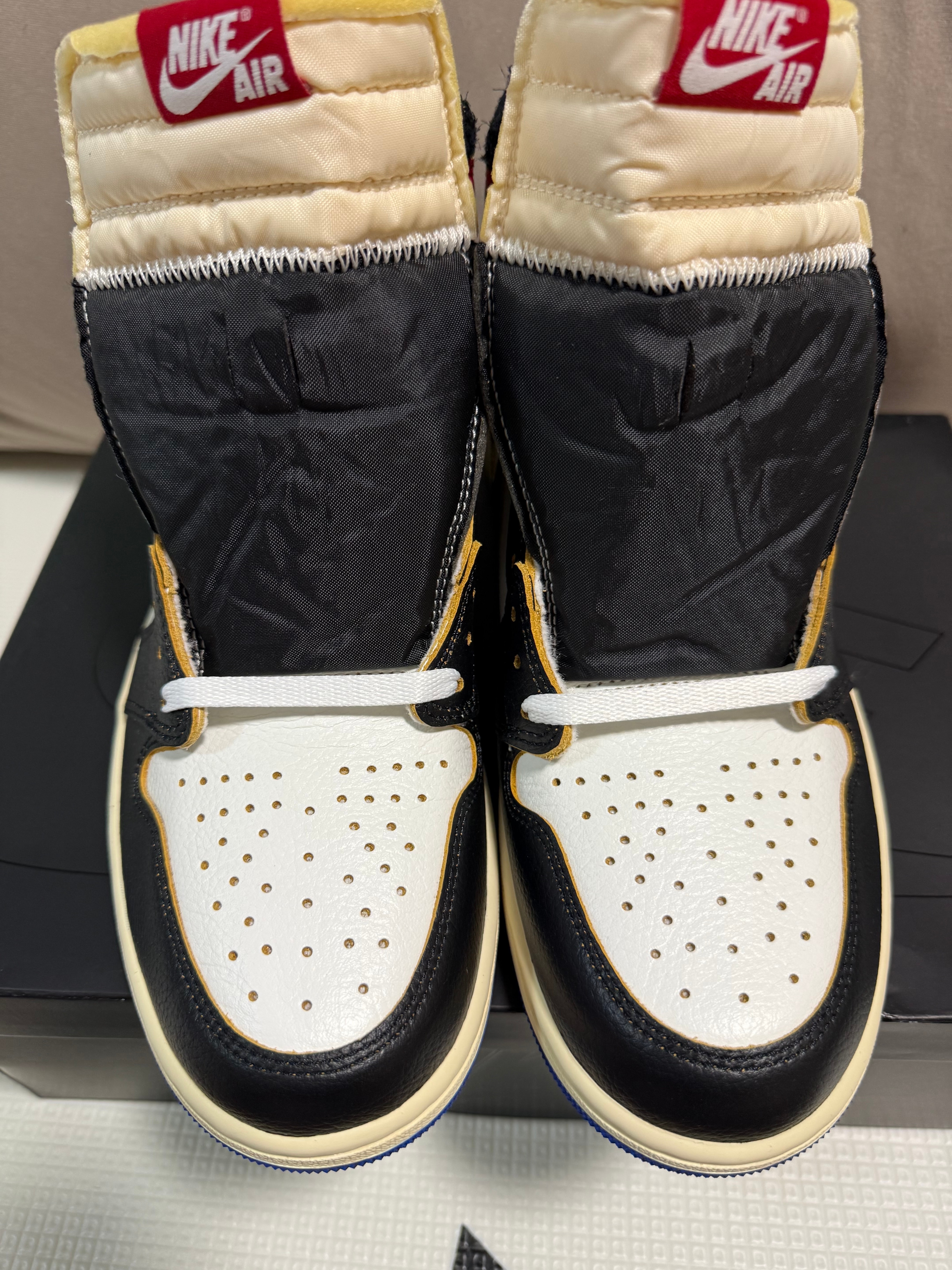 fragment design × UNION × Nike Air Jordan 1 High OG "Black/Varsity Red"