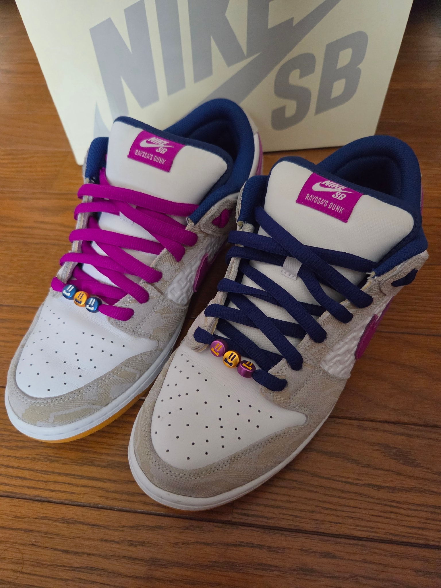 Rayssa Leal × Nike SB Dunk Low PRM "Pure Platinum and Vivid Purple"