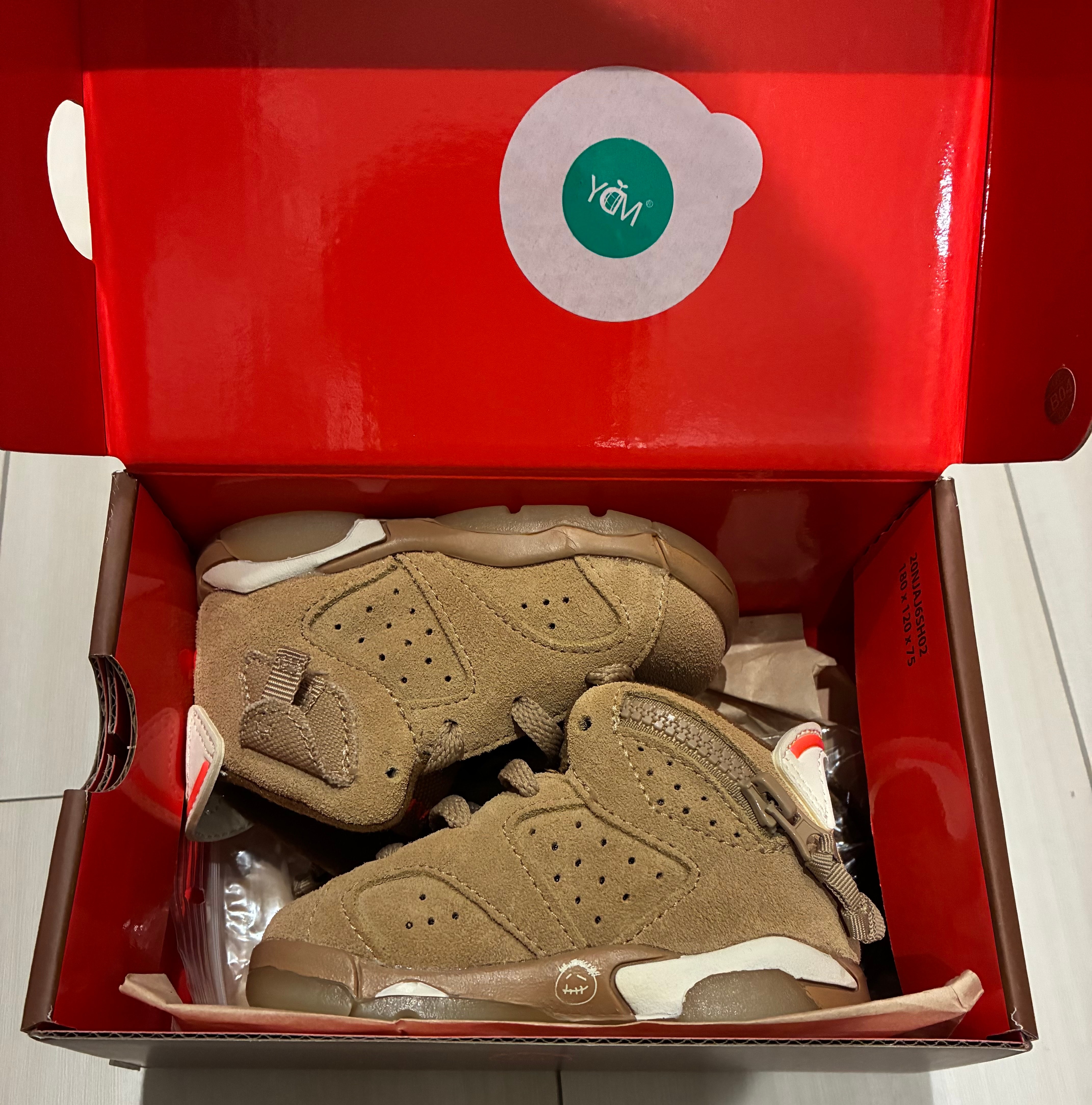 Travis Scott  × Nike TD Air Jordan 6 "British Khaki"
