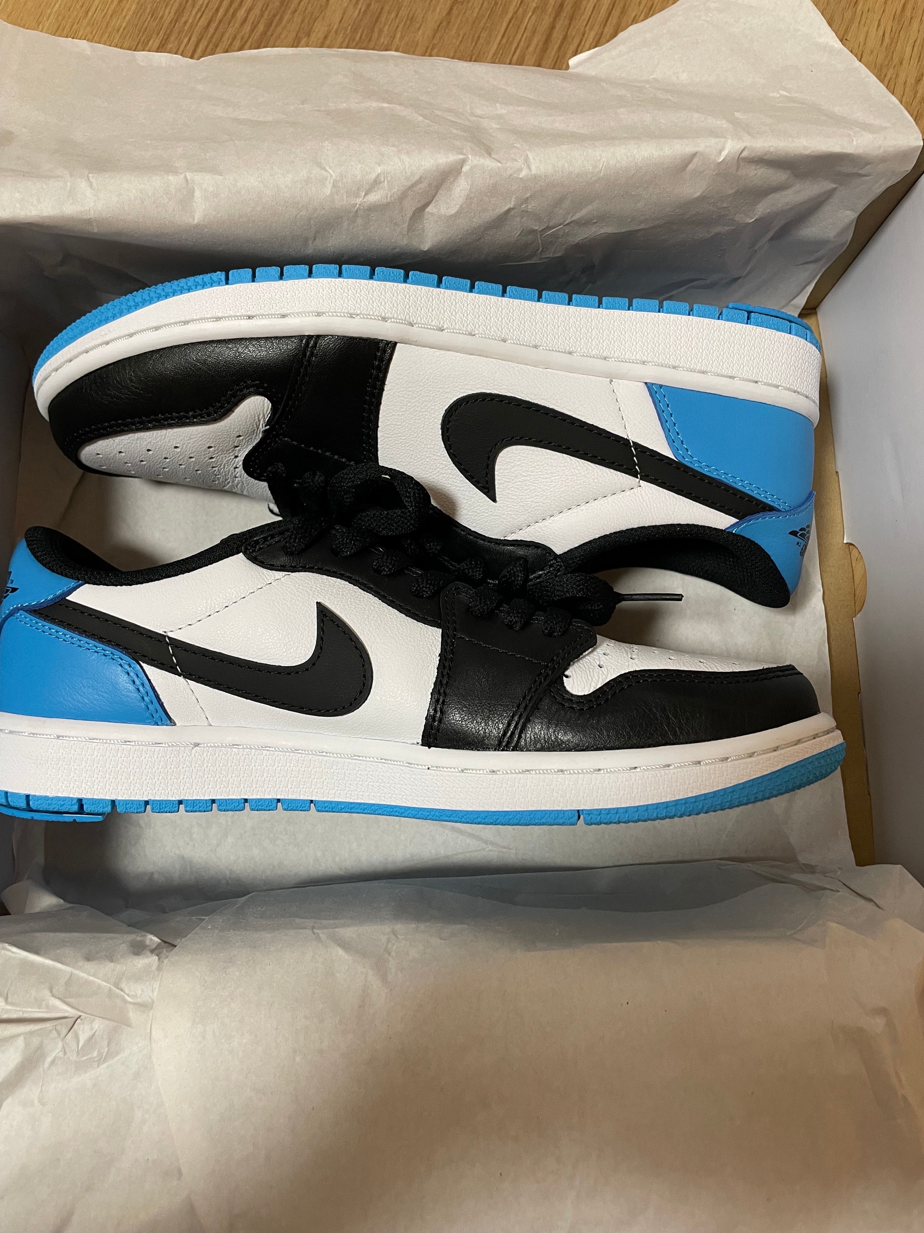 Nike Air Jordan 1 Low OG "Black and Dark Powder Blue/UNC"