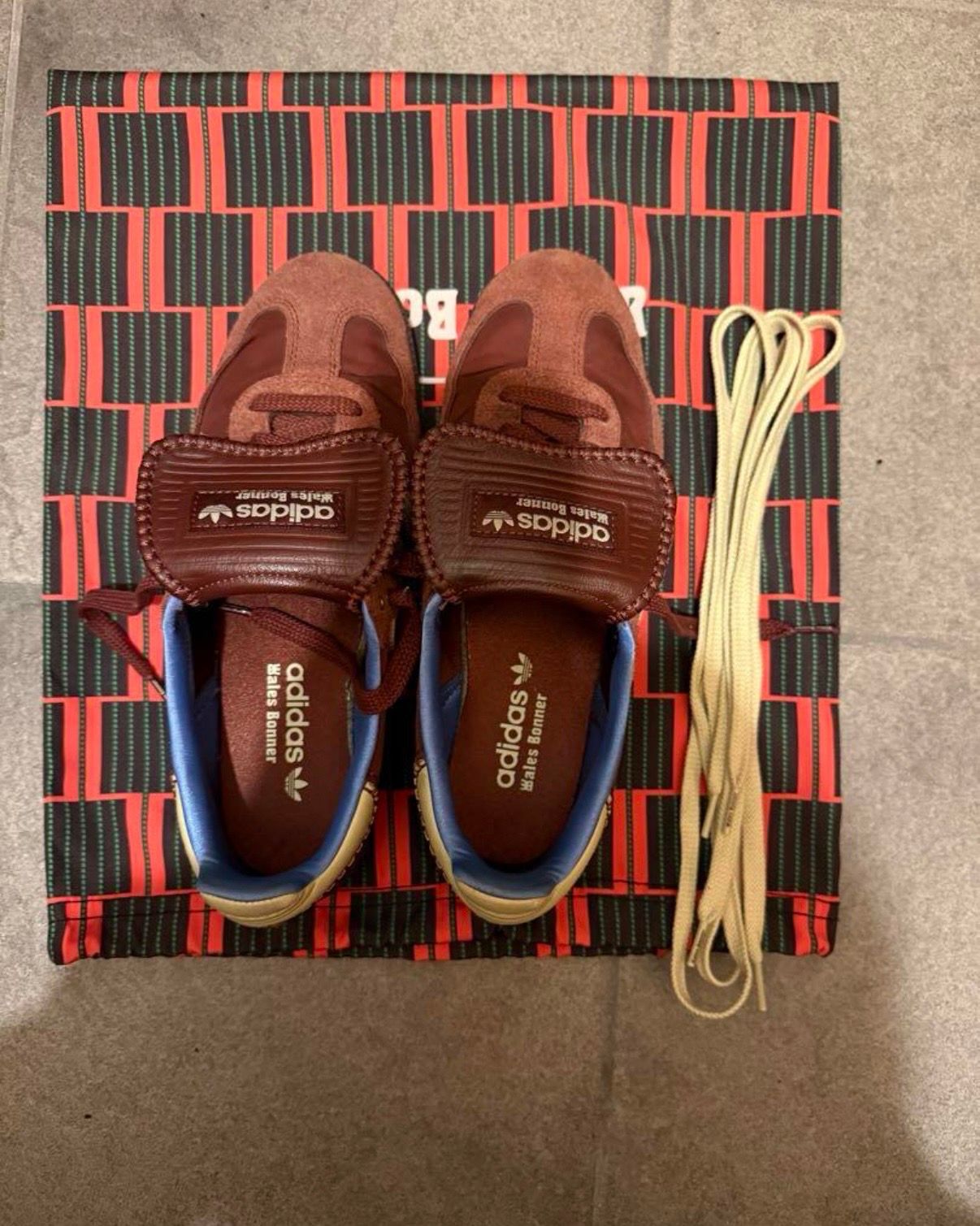 Wales Bonner × adidas Samba Nylon Low "Fox Brown/Sandy Beige/Lucky Blue"