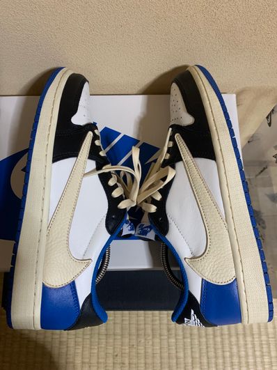 Travis Scott × fragment design × Nike Air Jordan 1 Low OG SP "Military Blue"