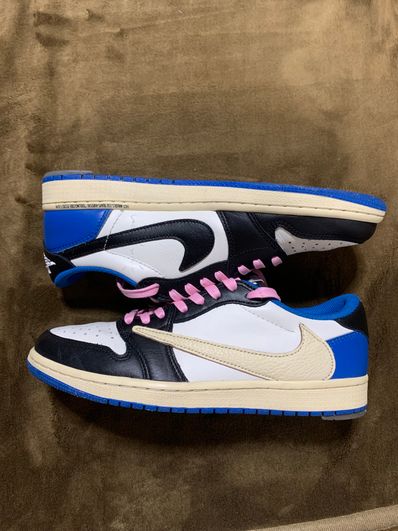 Travis Scott × fragment design × Nike Air Jordan 1 Low OG SP "Military Blue"