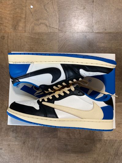 Travis Scott × fragment design × Nike Air Jordan 1 Low OG SP "Military Blue"