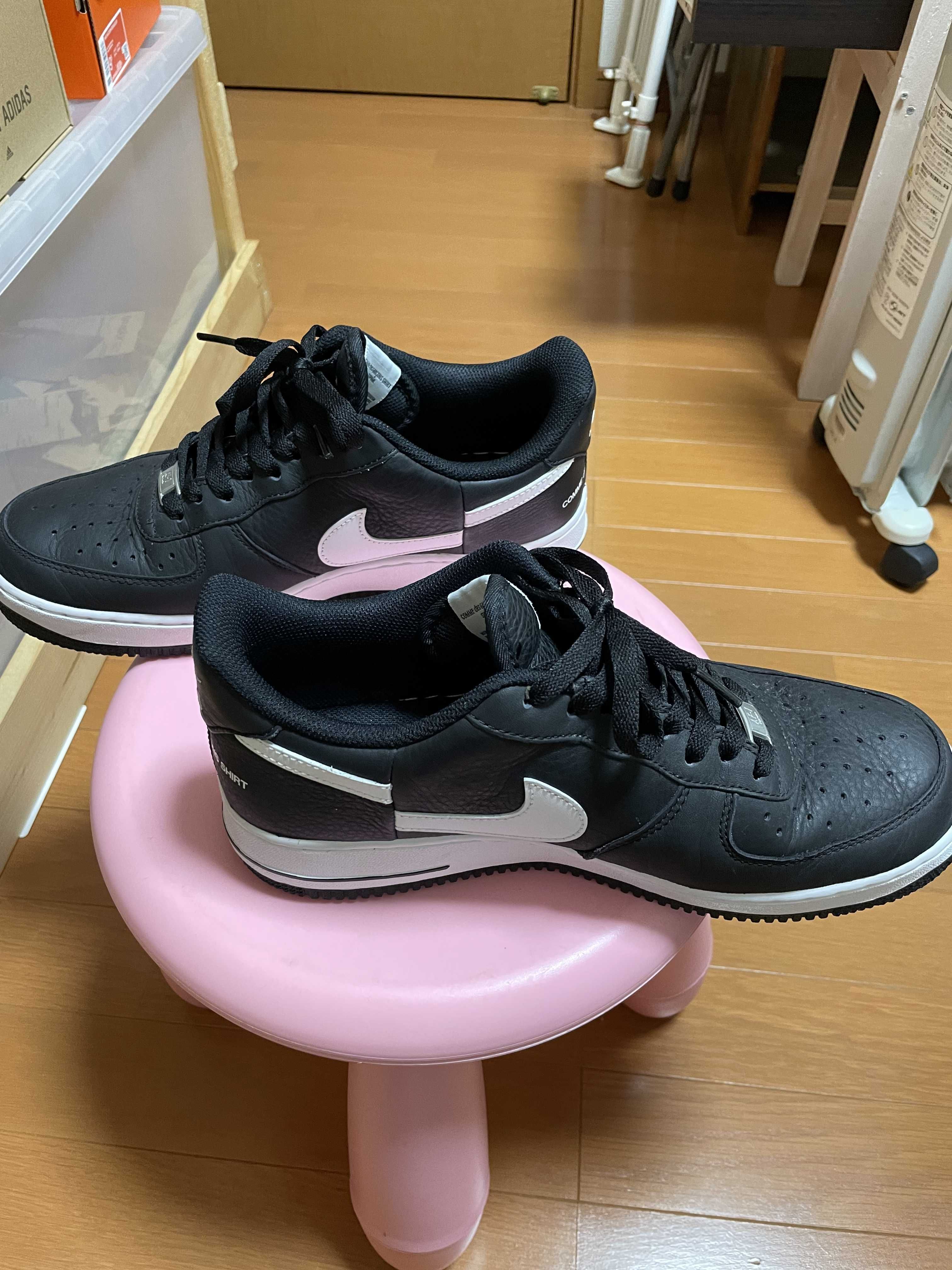 Supreme × COMME des GARCONS SHIRT × Nike Air Force 1 Low "Black/White" (2018)
