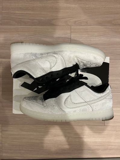 CLOT × Fragment × Nike Dunk Low "Black and White"