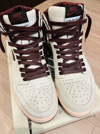 A Ma Maniere × Nike Air Jordan 1 Retro High OG "Sail and Burgundy"