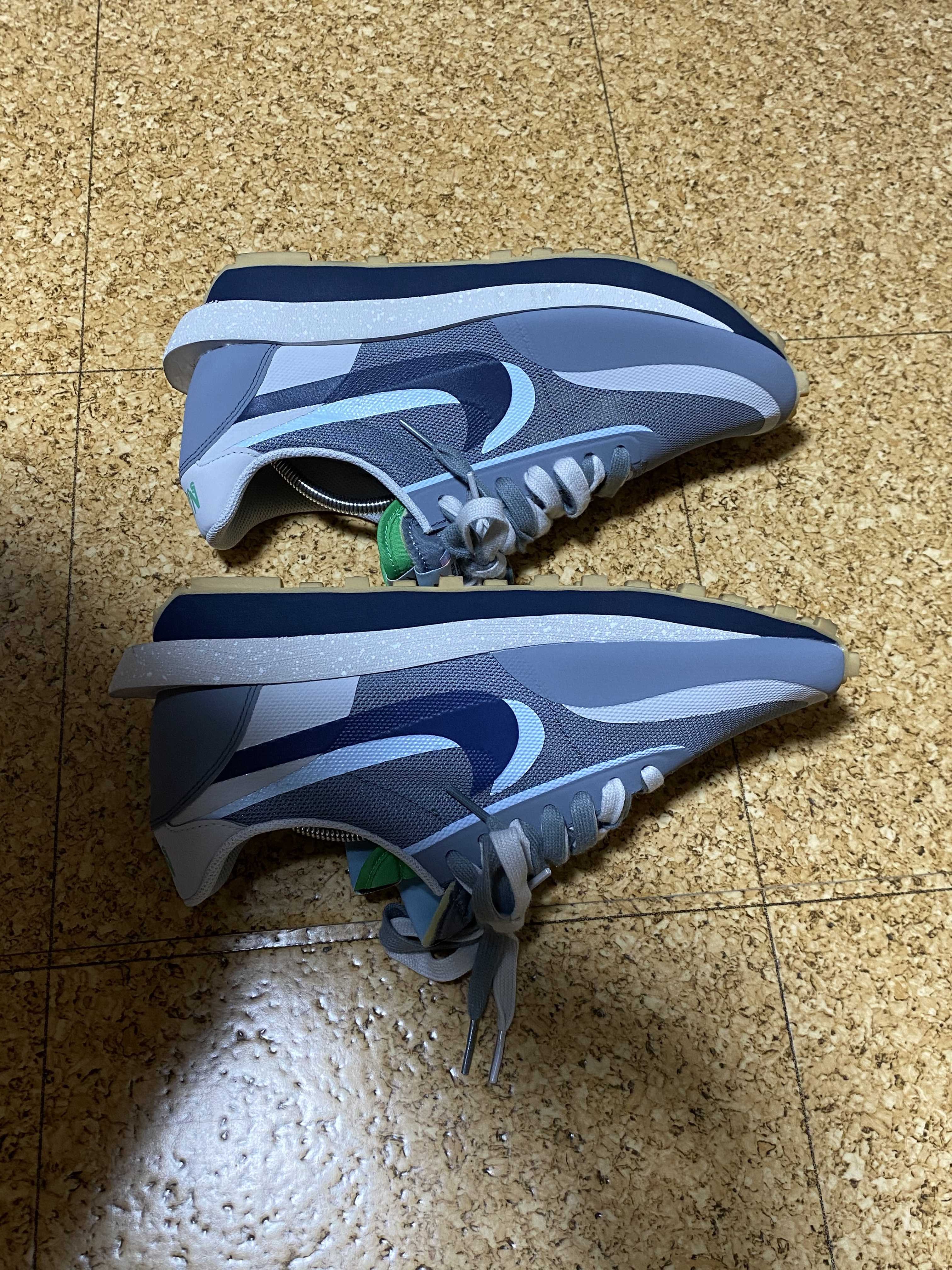 CLOT × Sacai × Nike LD Waffle "Grey Obsidian/Cool Grey"