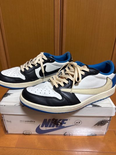 Travis Scott × fragment design × Nike Air Jordan 1 Low OG SP "Military Blue"