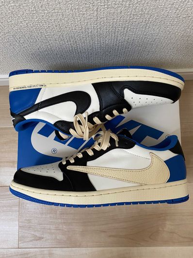 Travis Scott × fragment design × Nike Air Jordan 1 Low OG SP "Military Blue"