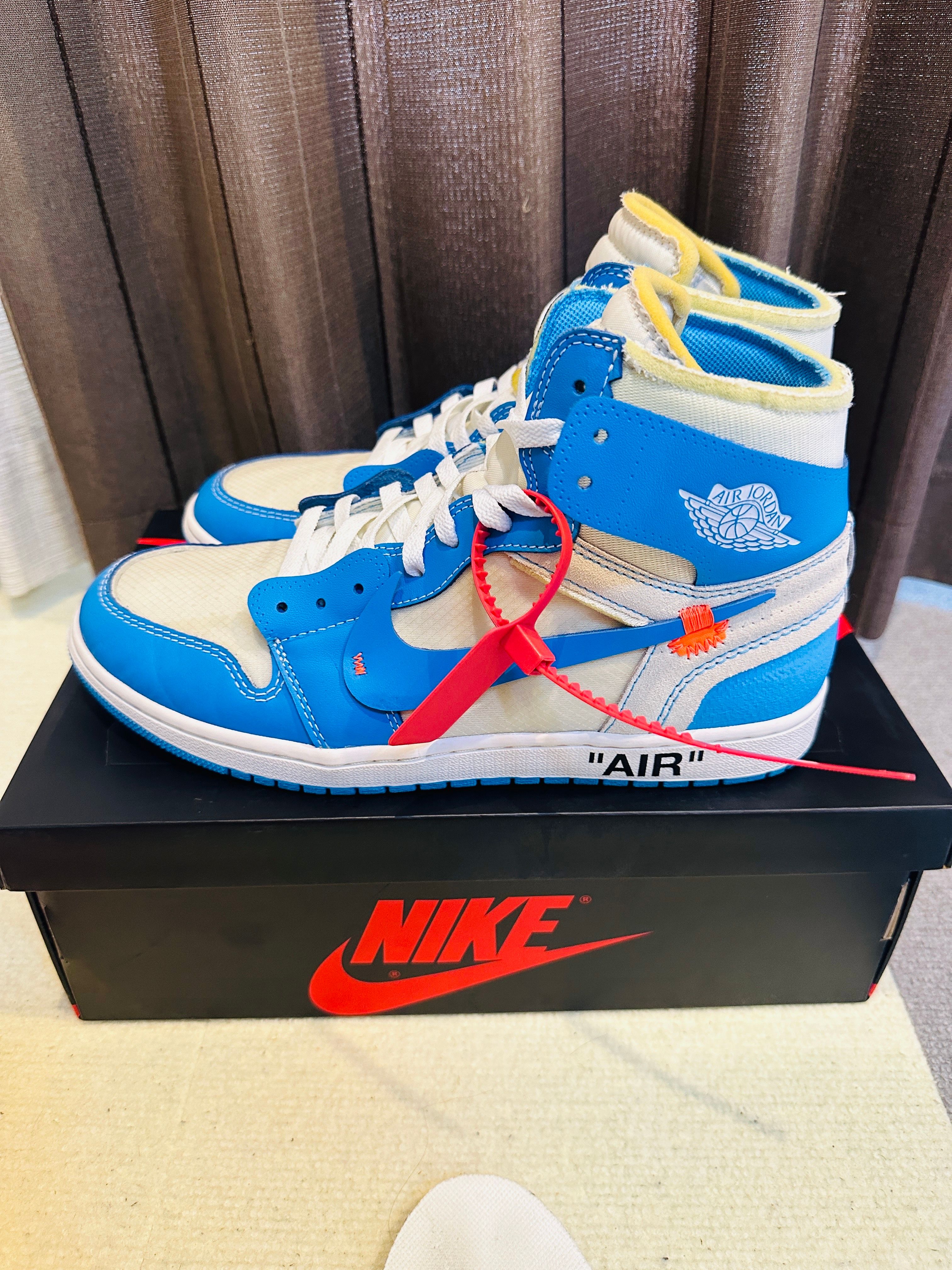 Off-White × Nike Air Jordan 1 High UNC "White/Dark Powder Blue"